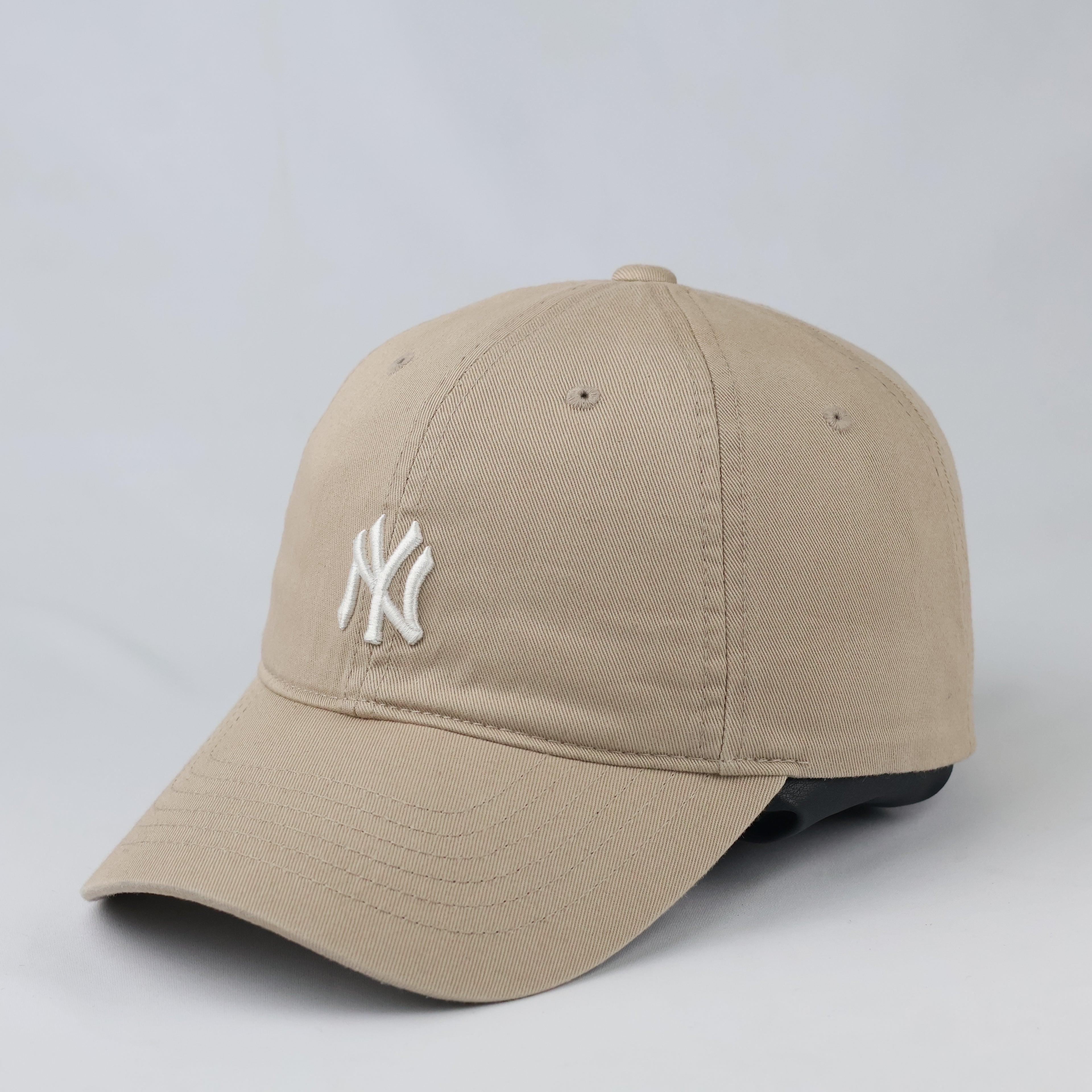 Thrifted NY Yankees Khaki Cap | MLB Strapback Baseball Hat