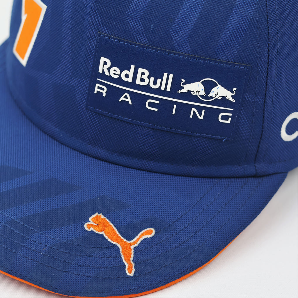 Official Puma Max Verstappen Red Bull Racing F1 Team Thrifted Cap - Blue