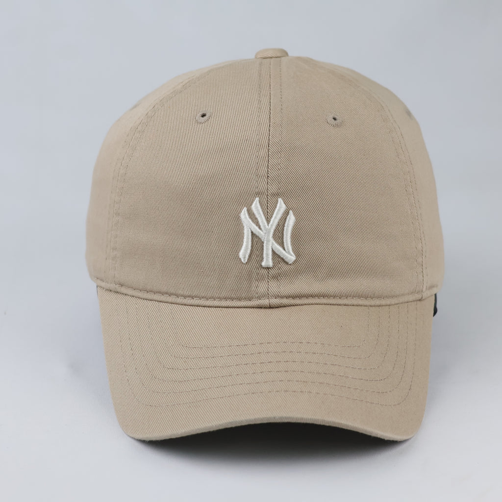 Thrifted NY Yankees Khaki Cap | MLB Strapback Baseball Hat