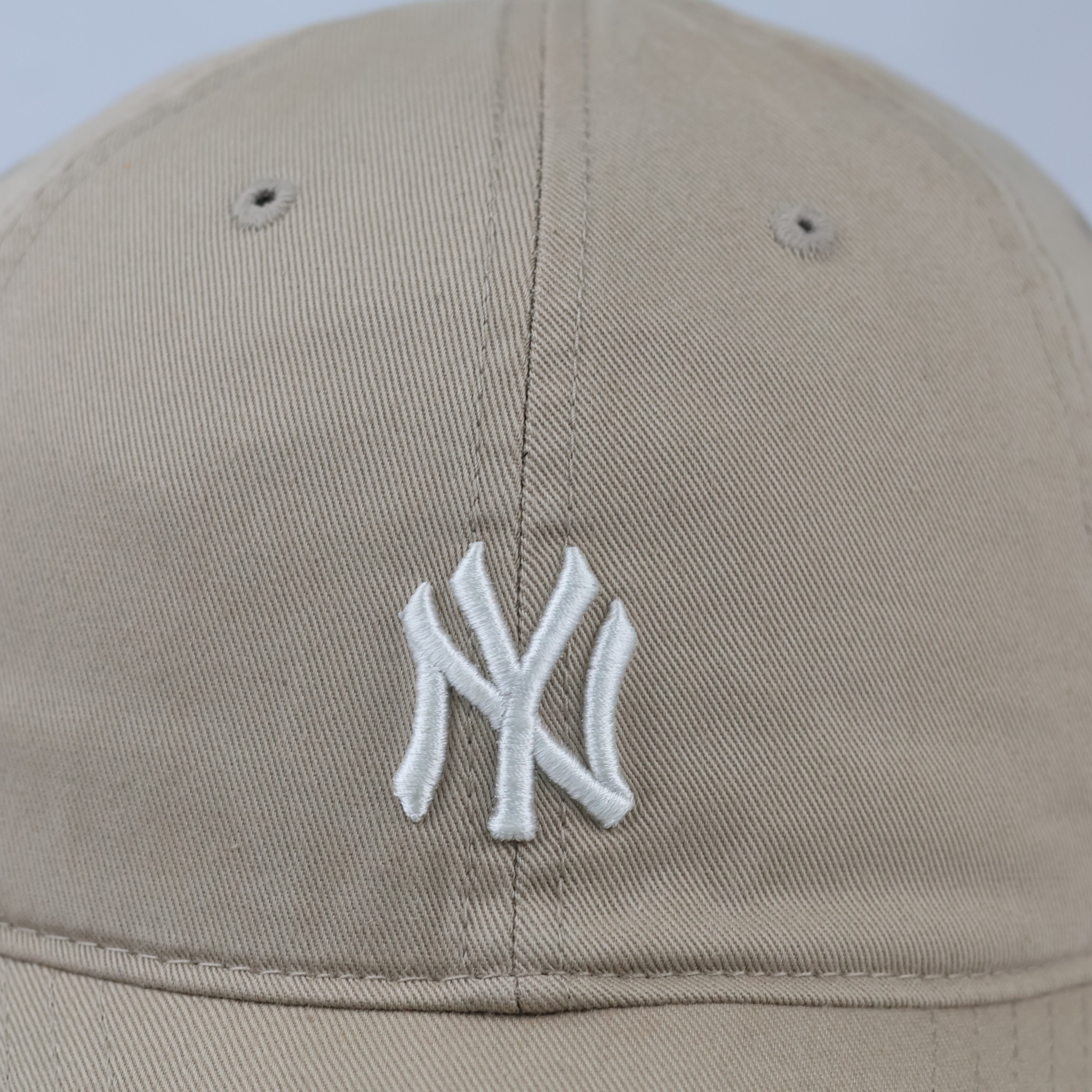 Thrifted NY Yankees Khaki Cap | MLB Strapback Baseball Hat