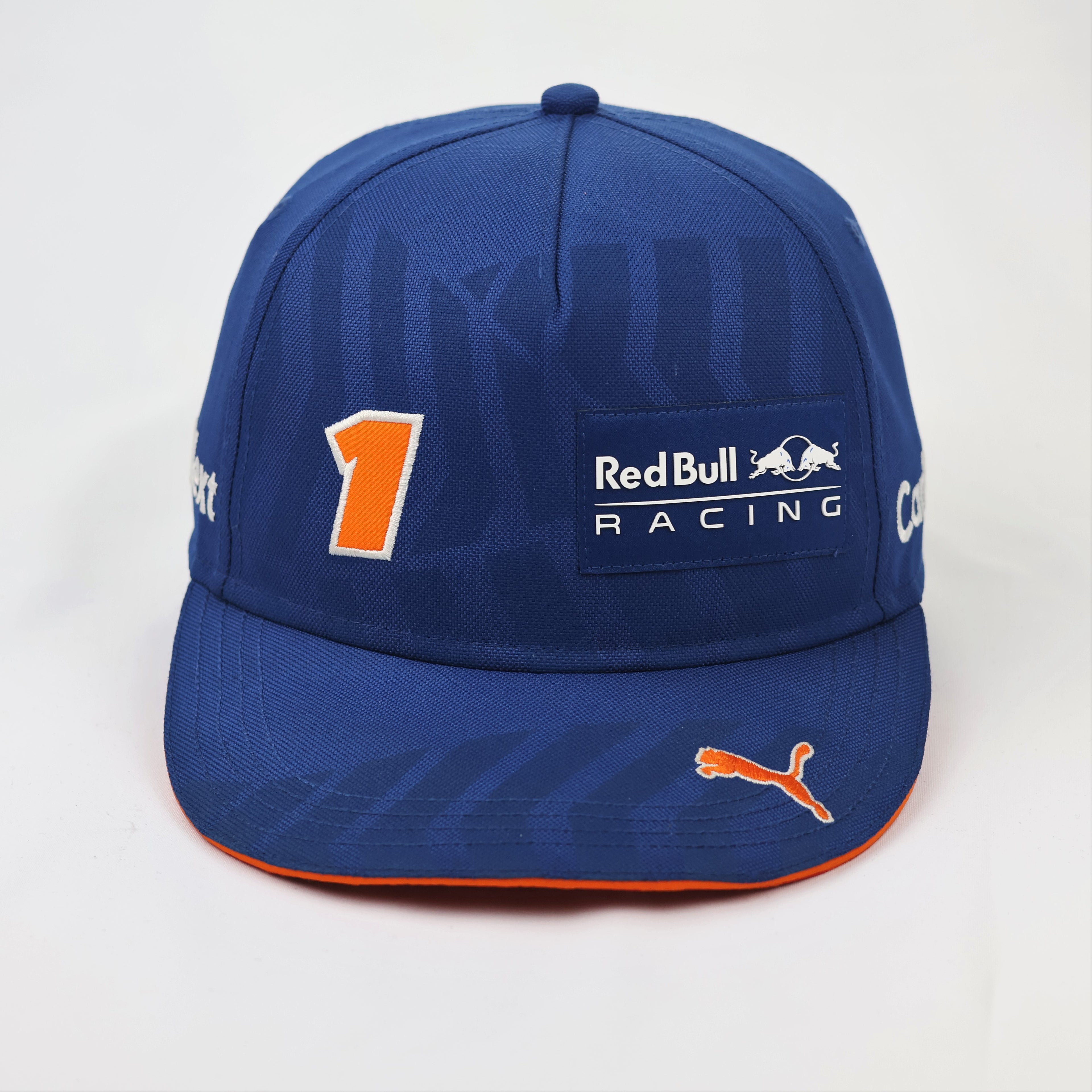 Official Puma Max Verstappen Red Bull Racing F1 Team Thrifted Cap - Blue