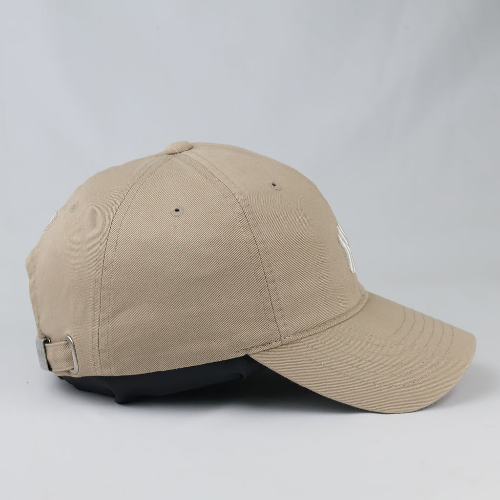 Thrifted NY Yankees Khaki Cap | MLB Strapback Baseball Hat