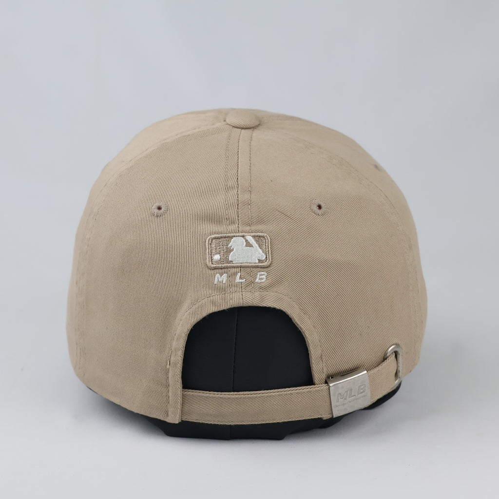 Thrifted NY Yankees Khaki Cap | MLB Strapback Baseball Hat