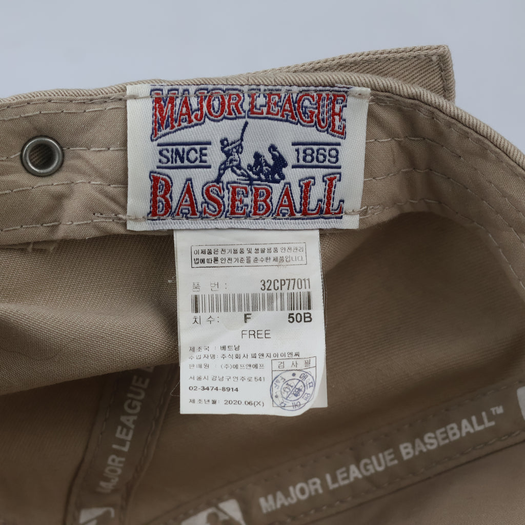 Thrifted NY Yankees Khaki Cap | MLB Strapback Baseball Hat