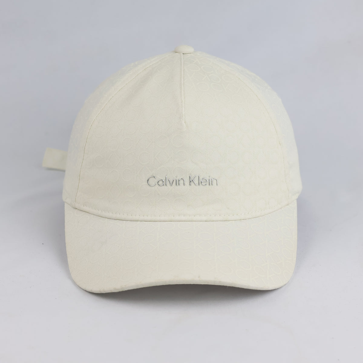 Thrifted Calvin Klein Off-White CK Logo Cap (56-57cm) | 10611