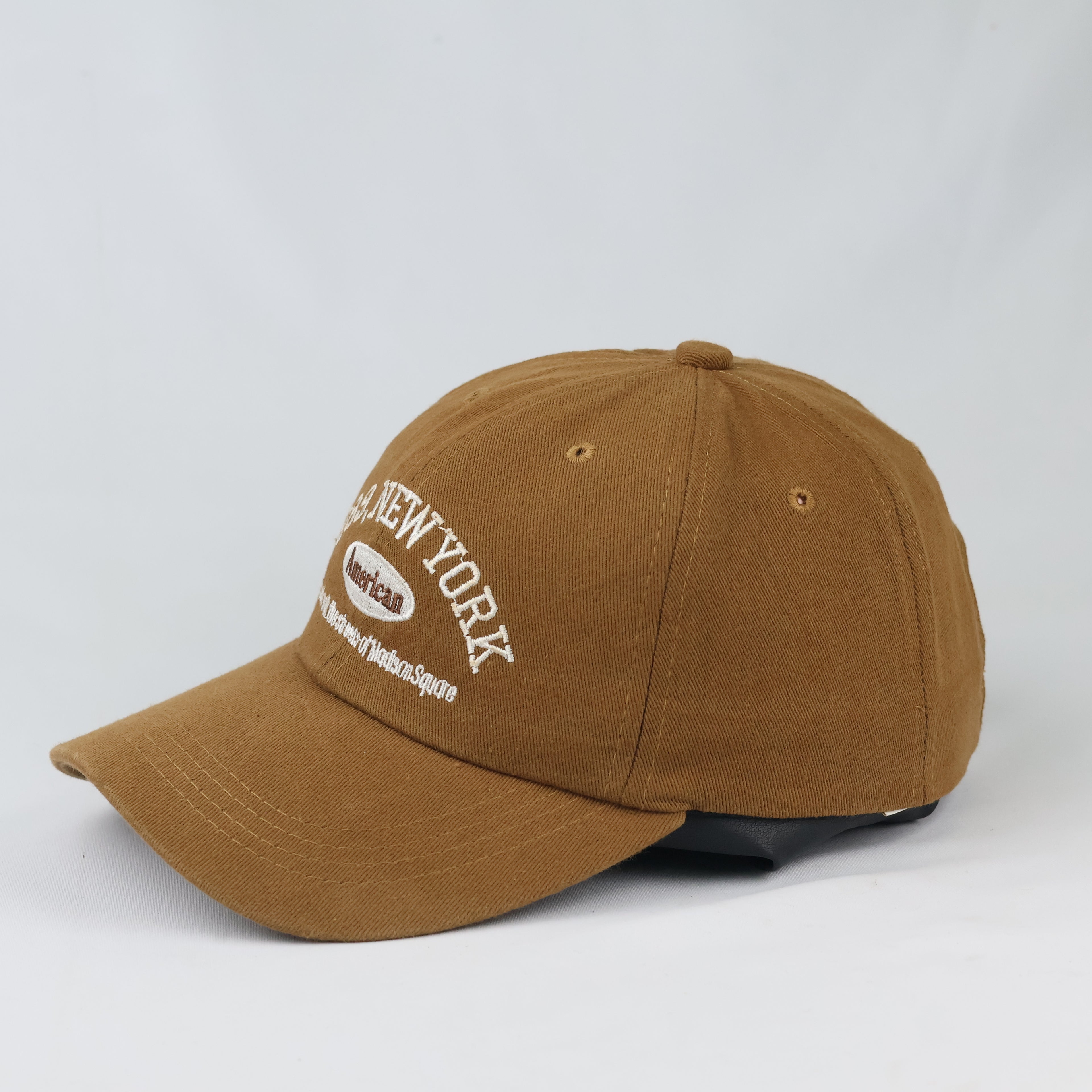 Retro New York Madison Square Baseball Cap - Tobacco Brown Graphic Hat