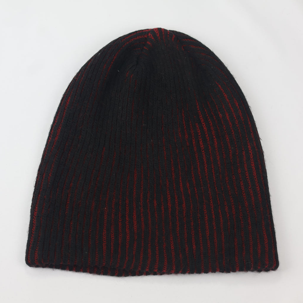 Adult Unisex Red/Black Ombre Thrifted Cap - Warm Soft Winter Headwear