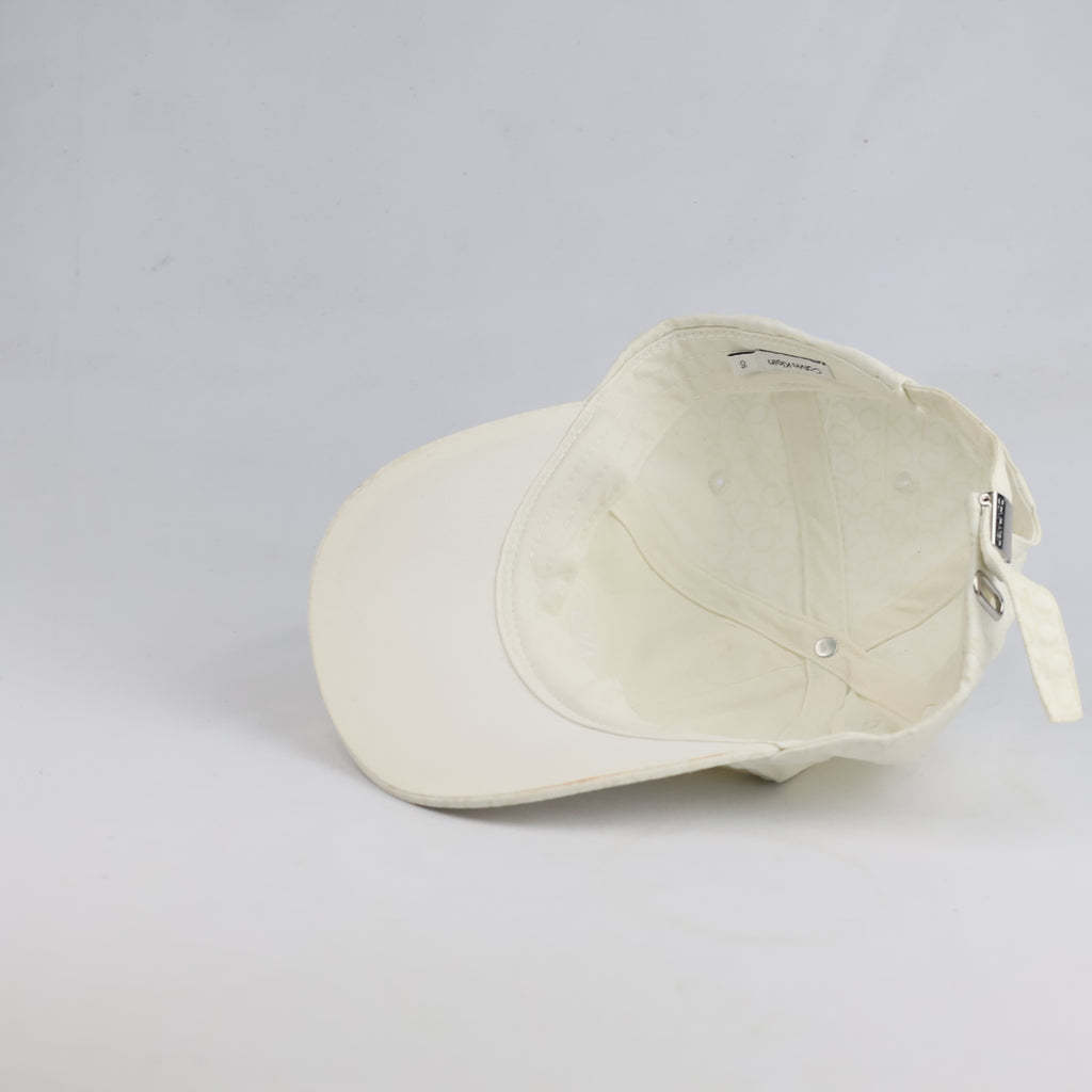 Thrifted Calvin Klein Off-White CK Logo Cap (56-57cm) | 10611