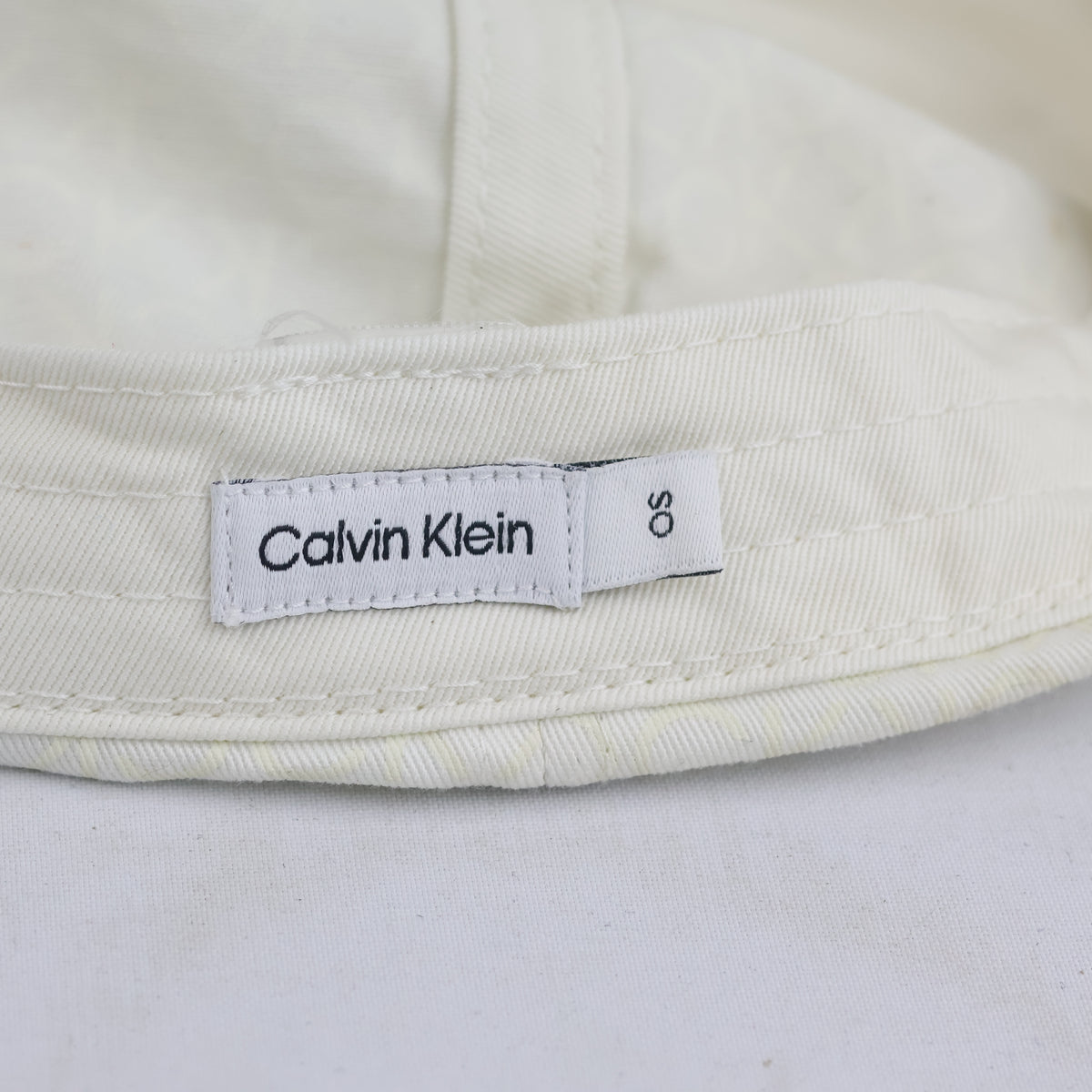 Thrifted Calvin Klein Off-White CK Logo Cap (56-57cm) | 10611