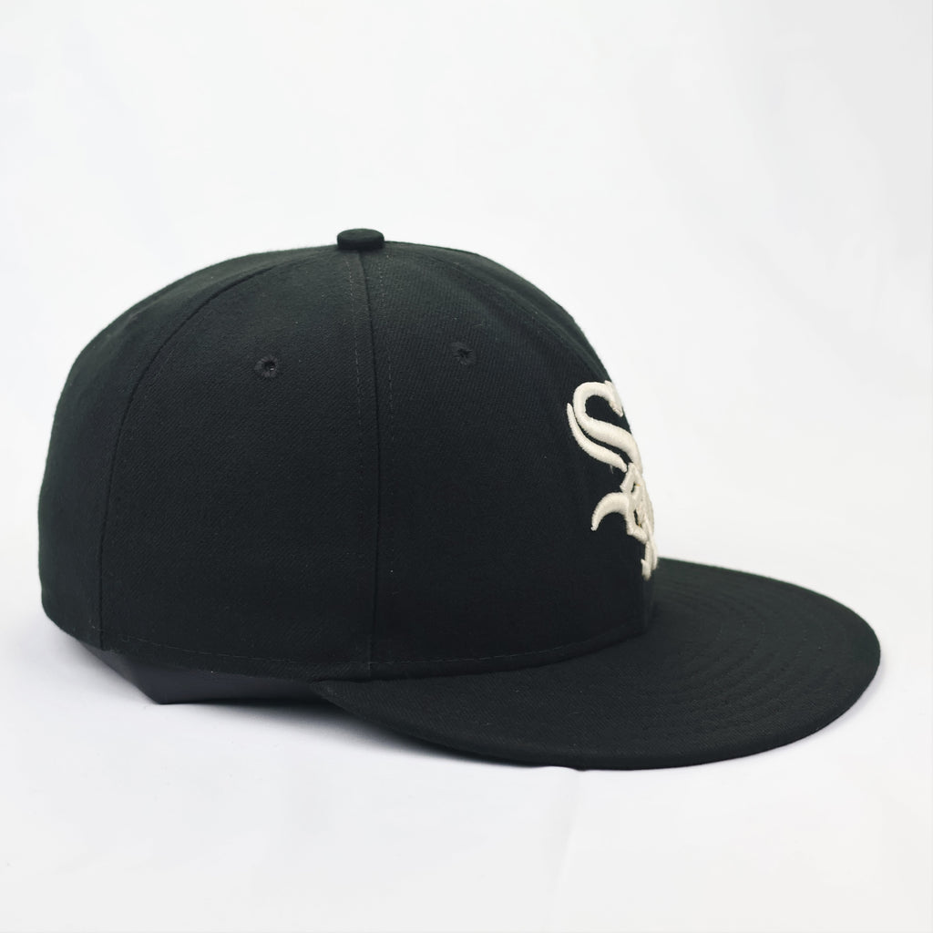 White Sox New Era Authentic Collection MLB Thrifted Performance Cap - Black/White