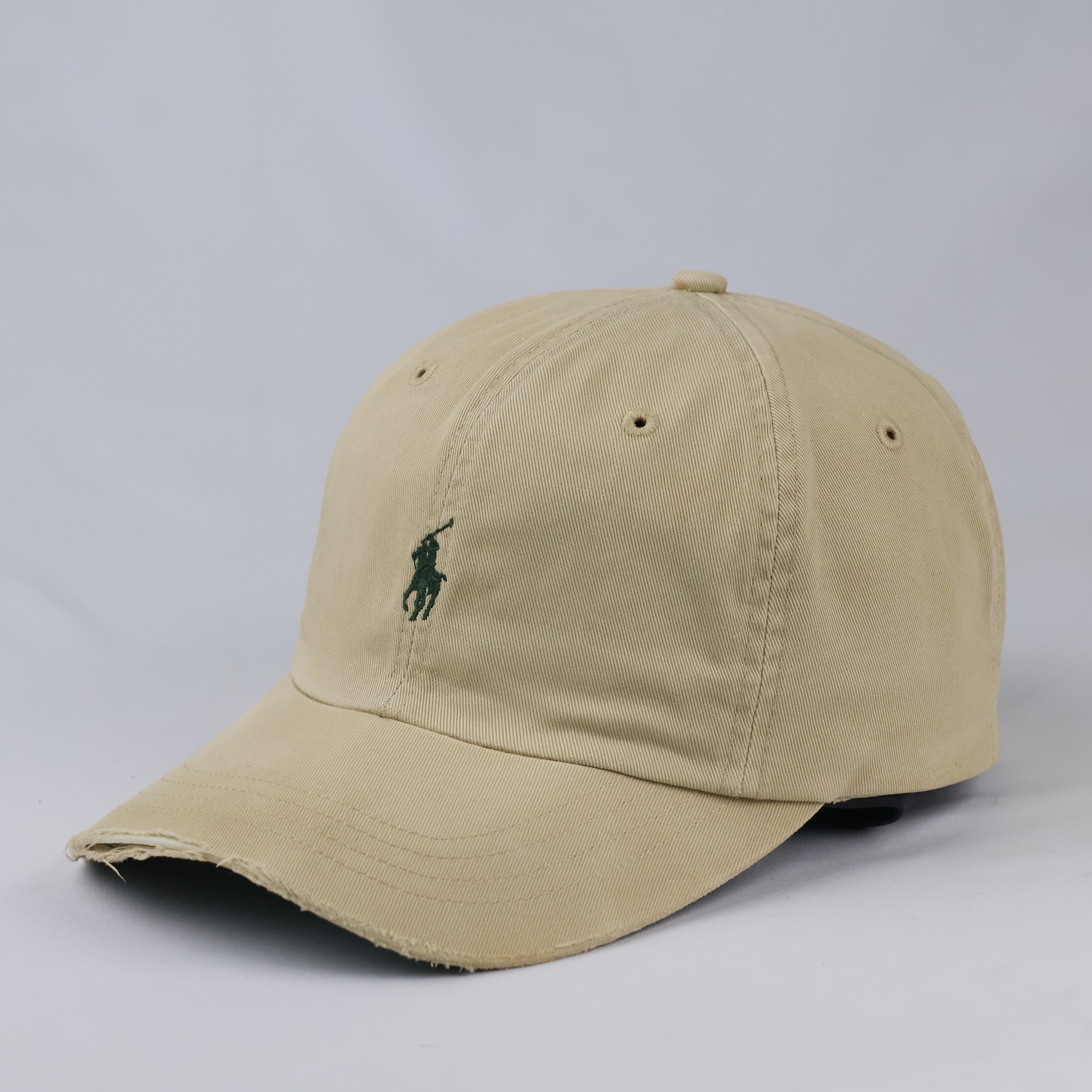 Classic Ralph Lauren Polo Baseball Cap - Khaki & Green Two-Tone Sport Hat