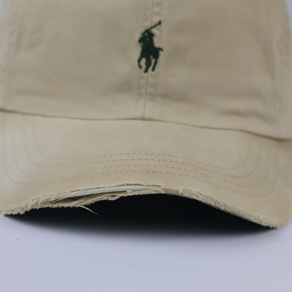 Classic Ralph Lauren Polo Baseball Cap - Khaki & Green Two-Tone Sport Hat