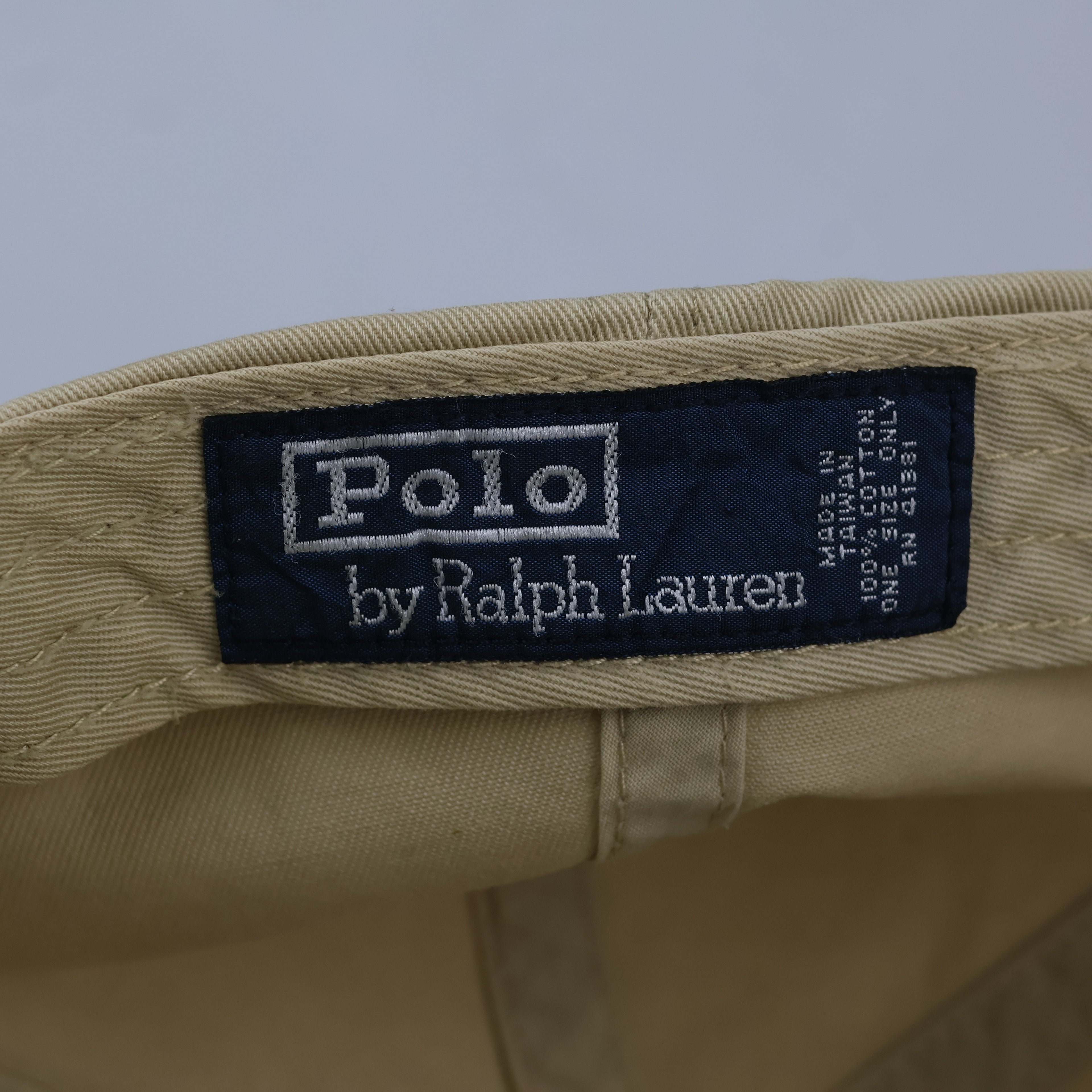 Classic Ralph Lauren Polo Baseball Cap - Khaki & Green Two-Tone Sport Hat