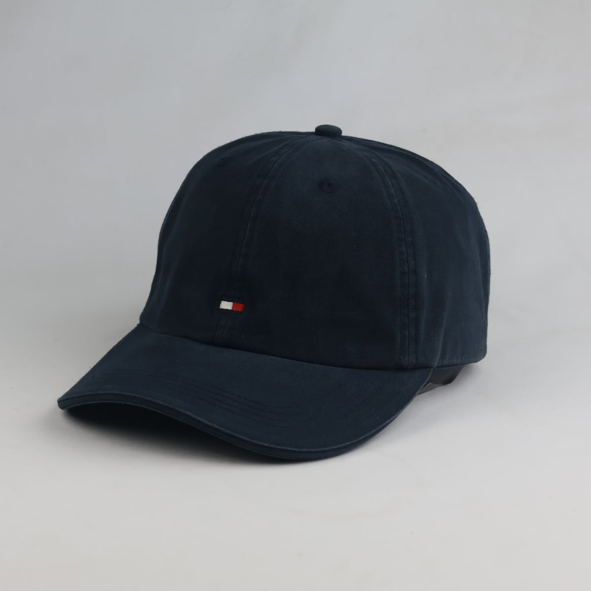 Thrifted Tommy Hilfiger Embroidered Flag Logo Baseball Cap - Navy (58-59cm) | 10618
