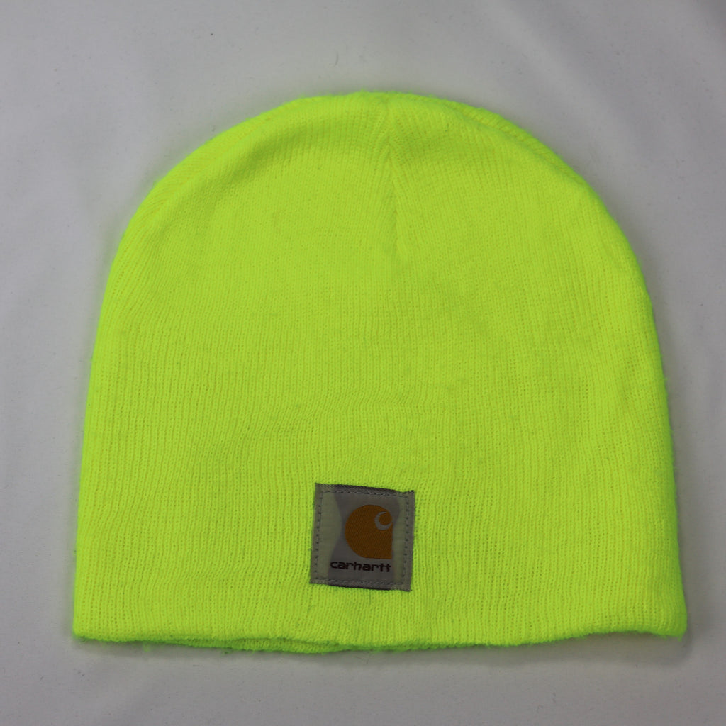 Carhartt High-Vis Neon Green Beanie | Safety Yellow Workwear Hat | Streetwear
