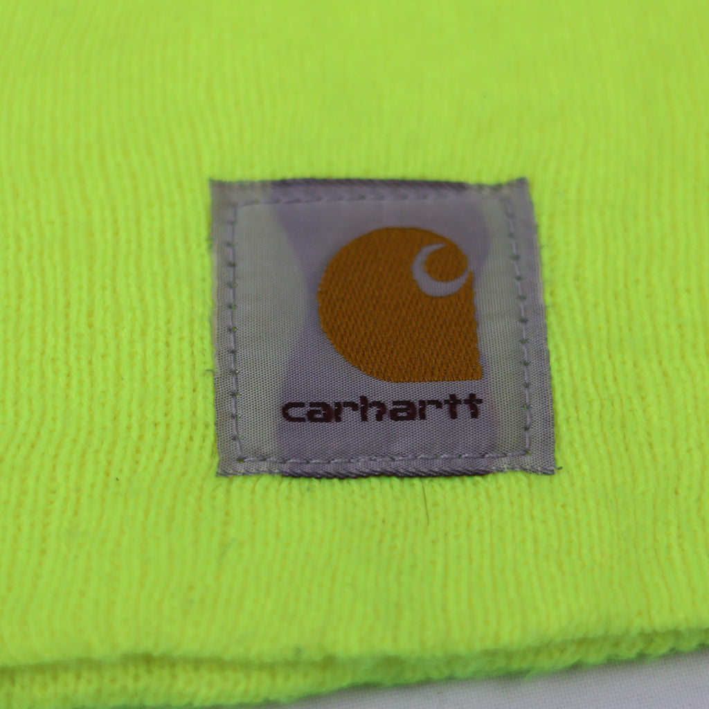 Carhartt High-Vis Neon Green Beanie | Safety Yellow Workwear Hat | Streetwear