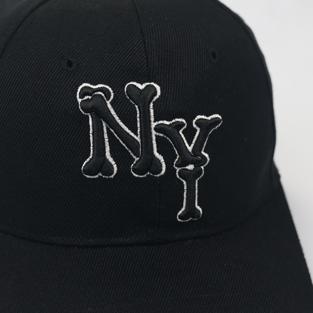 Duke Korean NY Bone Logo Baseball Hat – Boston Terrier Patch (Black)