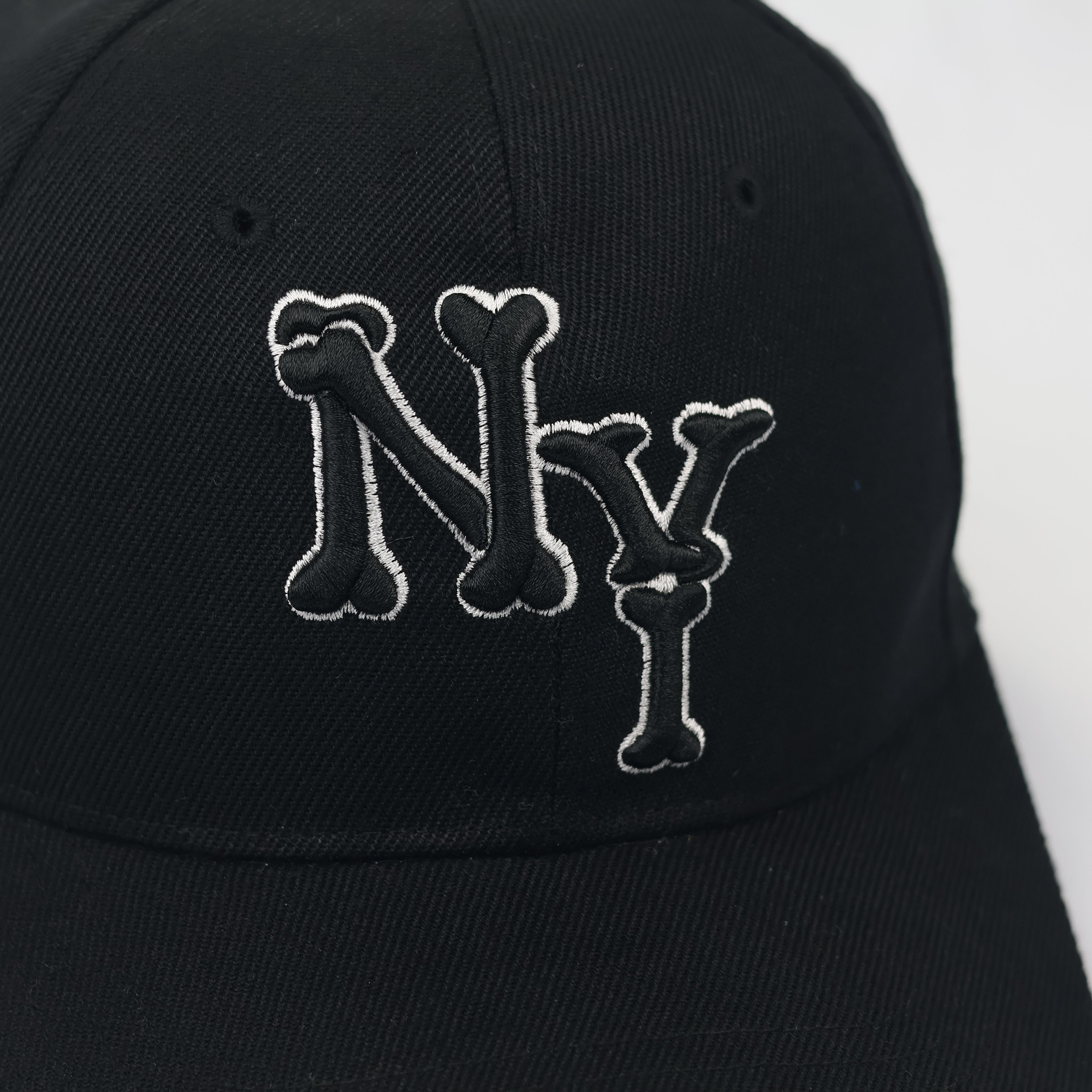 Duke Korean NY Bone Logo Baseball Hat – Boston Terrier Patch (Black)
