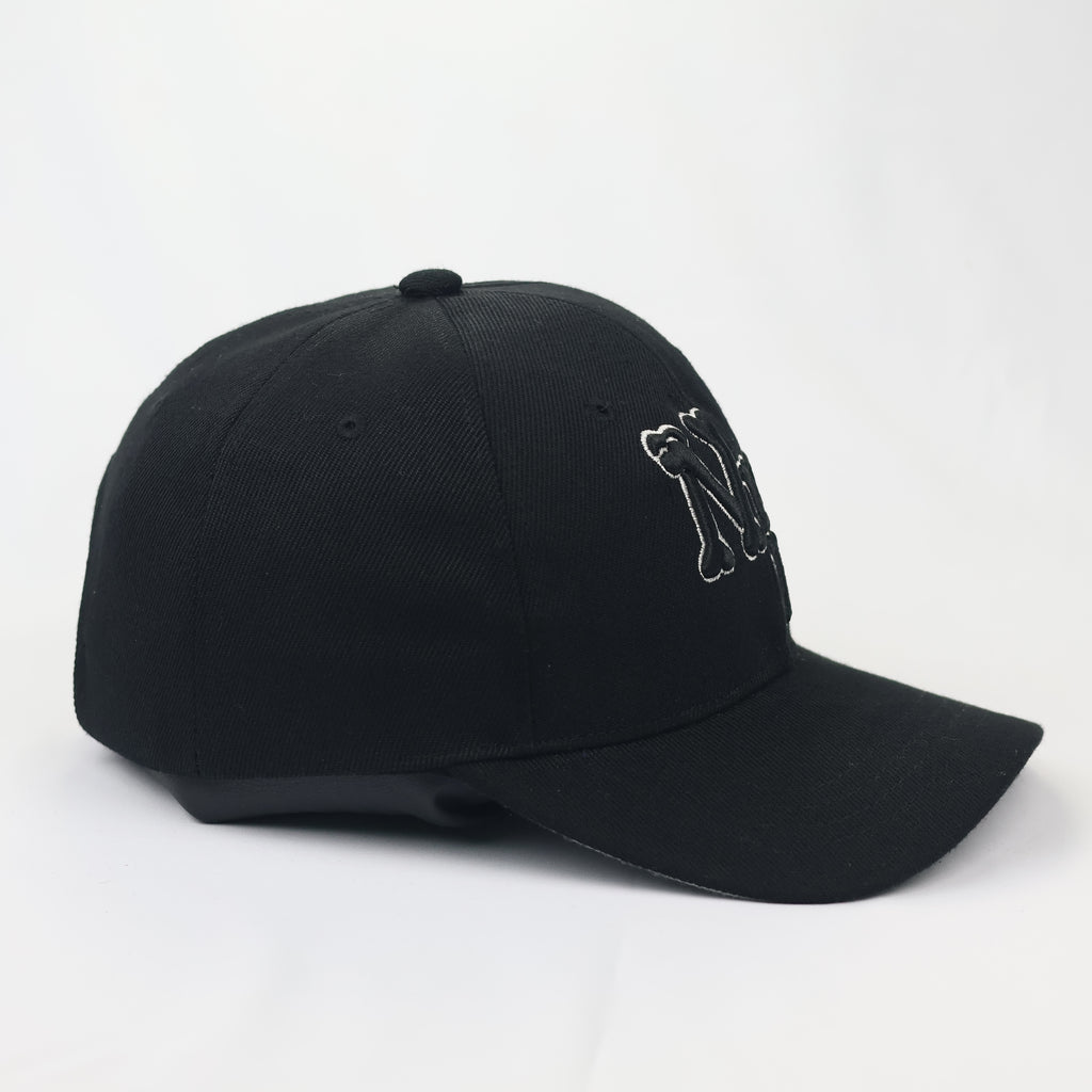 Duke Korean NY Bone Logo Baseball Hat – Boston Terrier Patch (Black)