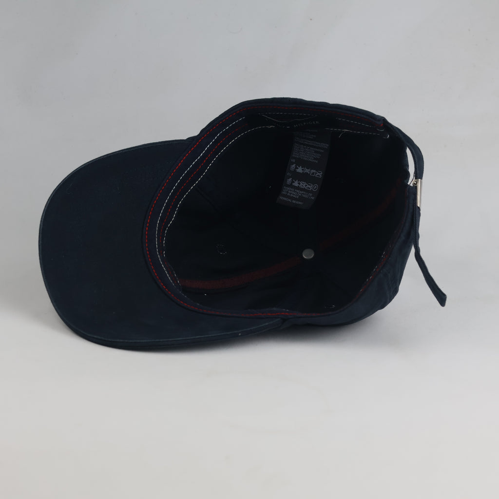 Thrifted Tommy Hilfiger Embroidered Flag Logo Baseball Cap - Navy (58-59cm) | 10618