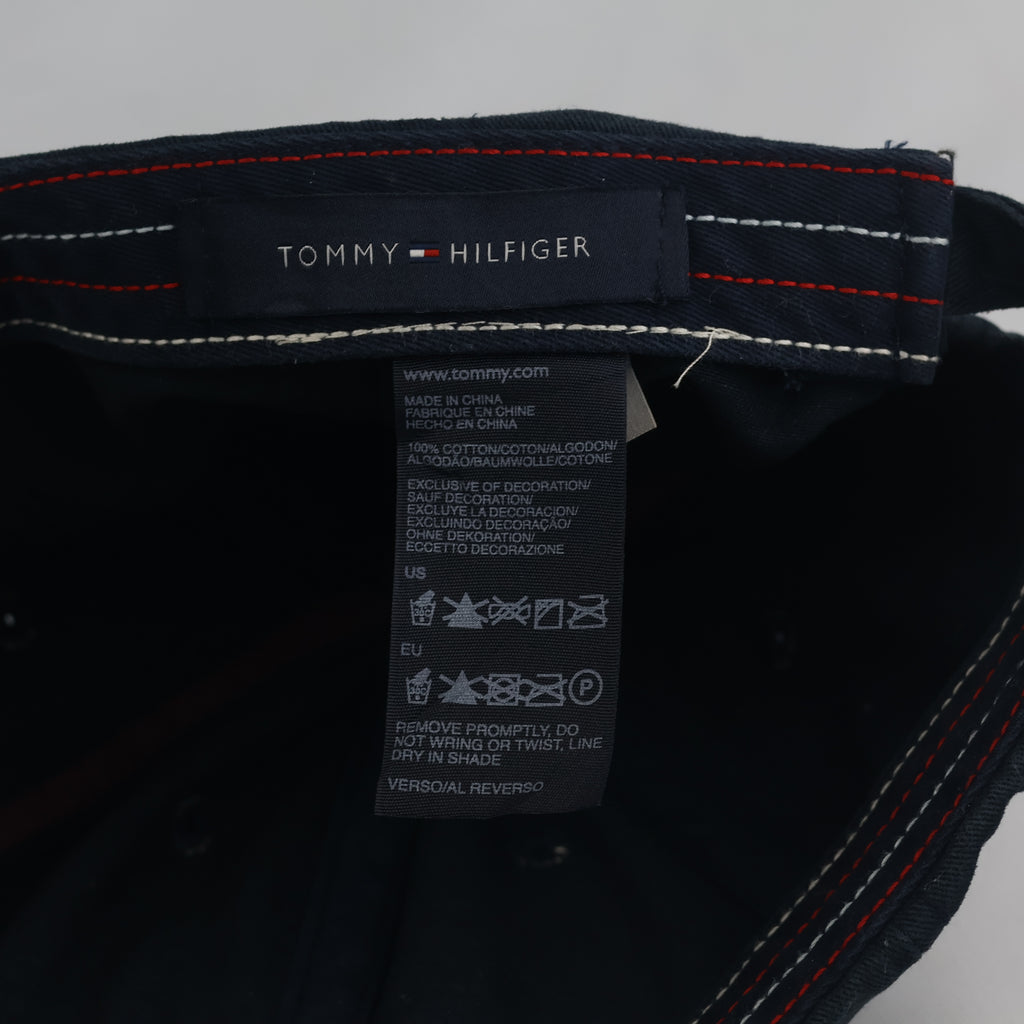 Thrifted Tommy Hilfiger Embroidered Flag Logo Baseball Cap - Navy (58-59cm) | 10618