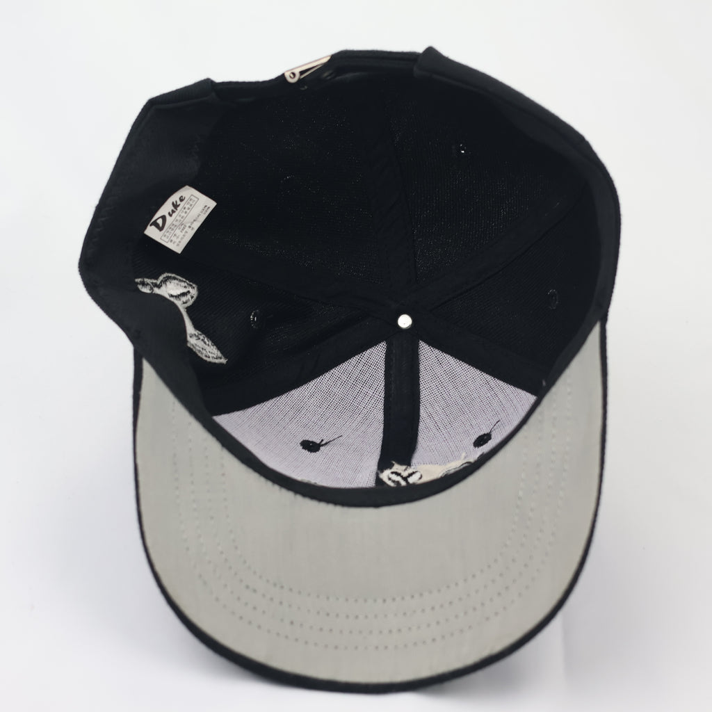 Duke Korean NY Bone Logo Baseball Hat – Boston Terrier Patch (Black)
