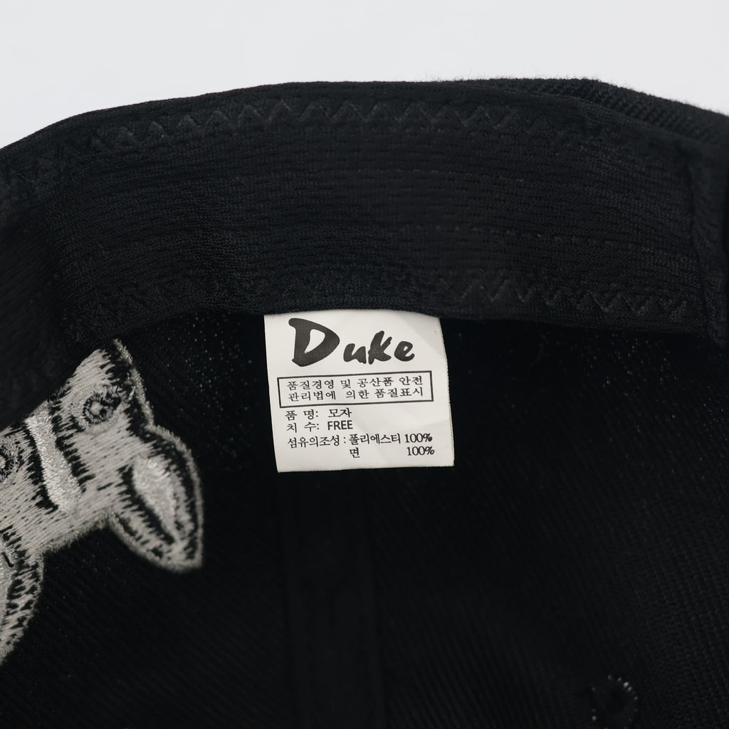 Duke Korean NY Bone Logo Baseball Hat – Boston Terrier Patch (Black)