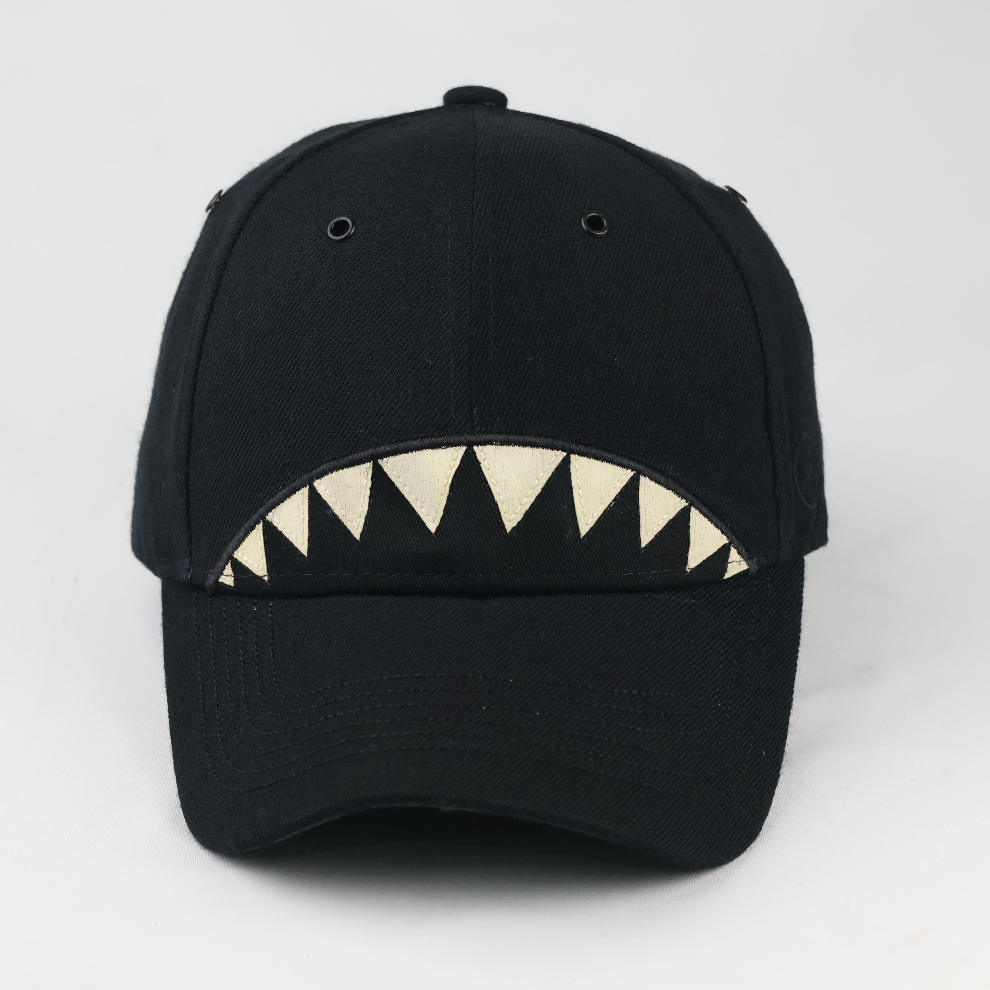 Vintage Elstinko Korean Streetwear Cap - Black Shark Mouth Hat