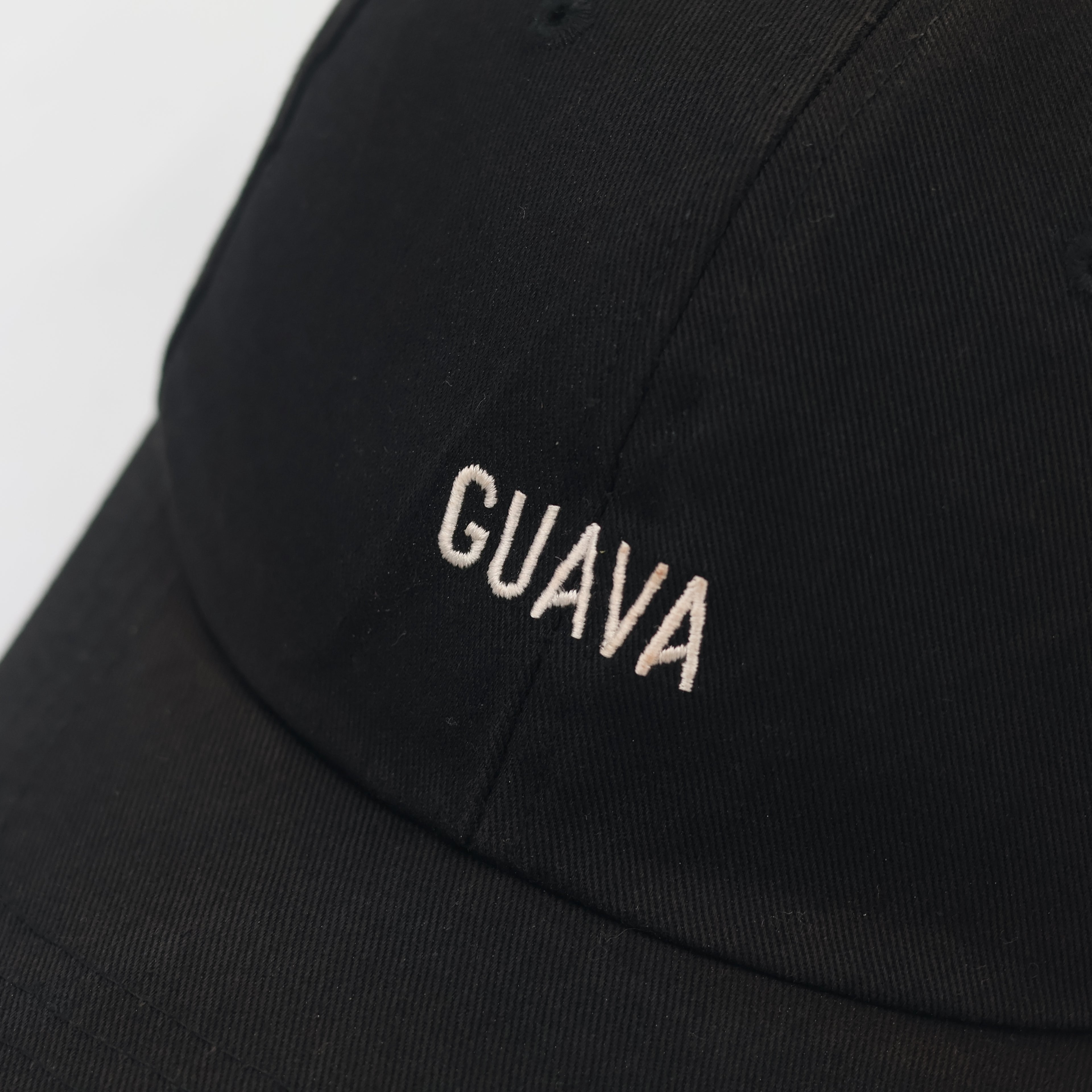 Loevenich Street Style "GUAVA" Thrifted Hat – Black Cap with Pierced Brim Detail