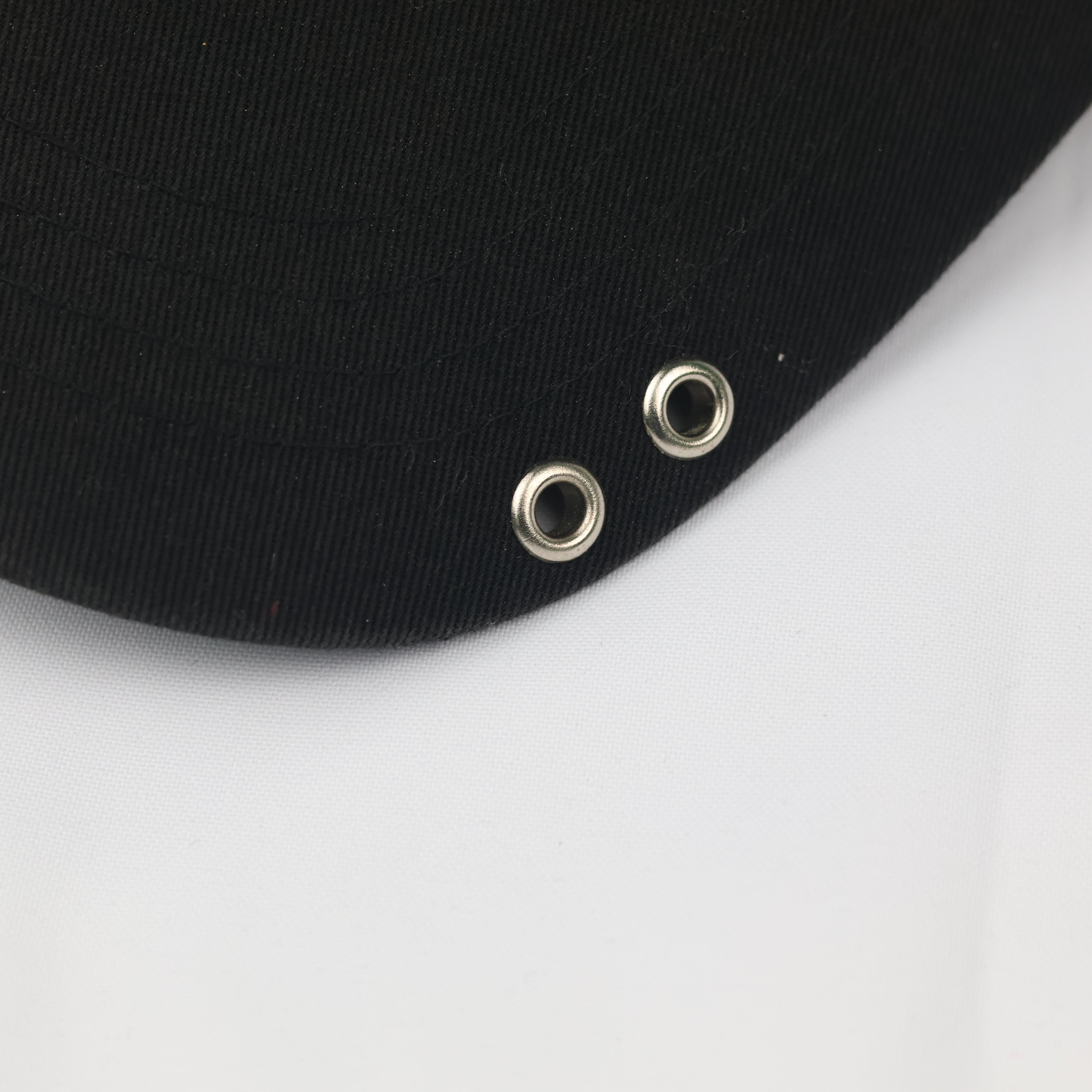 Loevenich Street Style "GUAVA" Thrifted Hat – Black Cap with Pierced Brim Detail