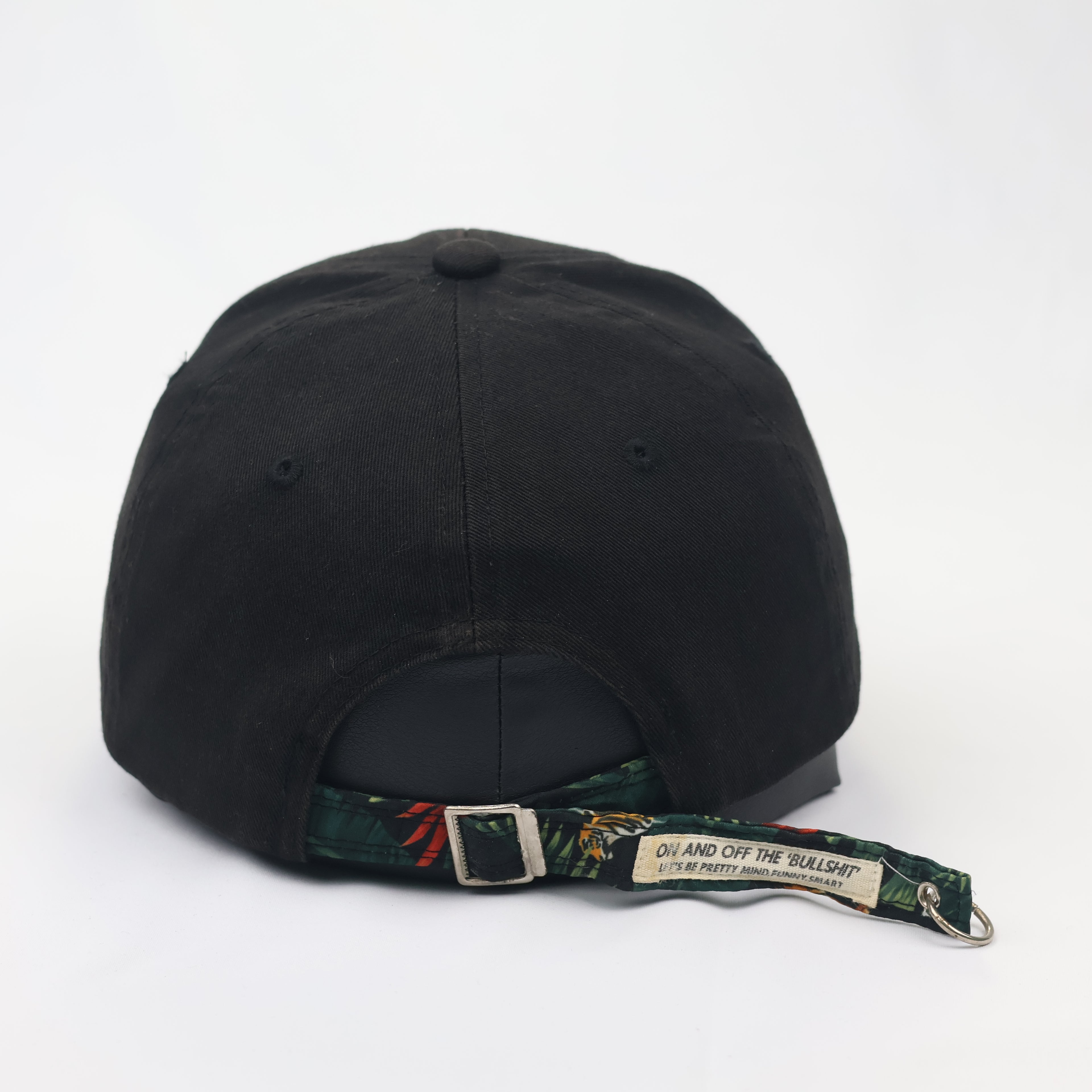 Loevenich Street Style "GUAVA" Thrifted Hat – Black Cap with Pierced Brim Detail