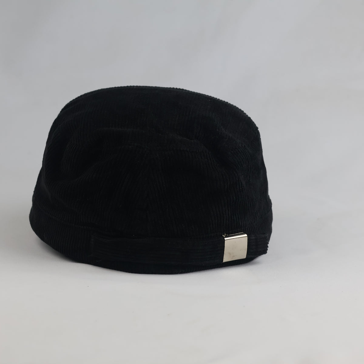 Thrifted Bickley & Mitchell Black Corduroy Cadet Cap (57-58cm) | 10658
