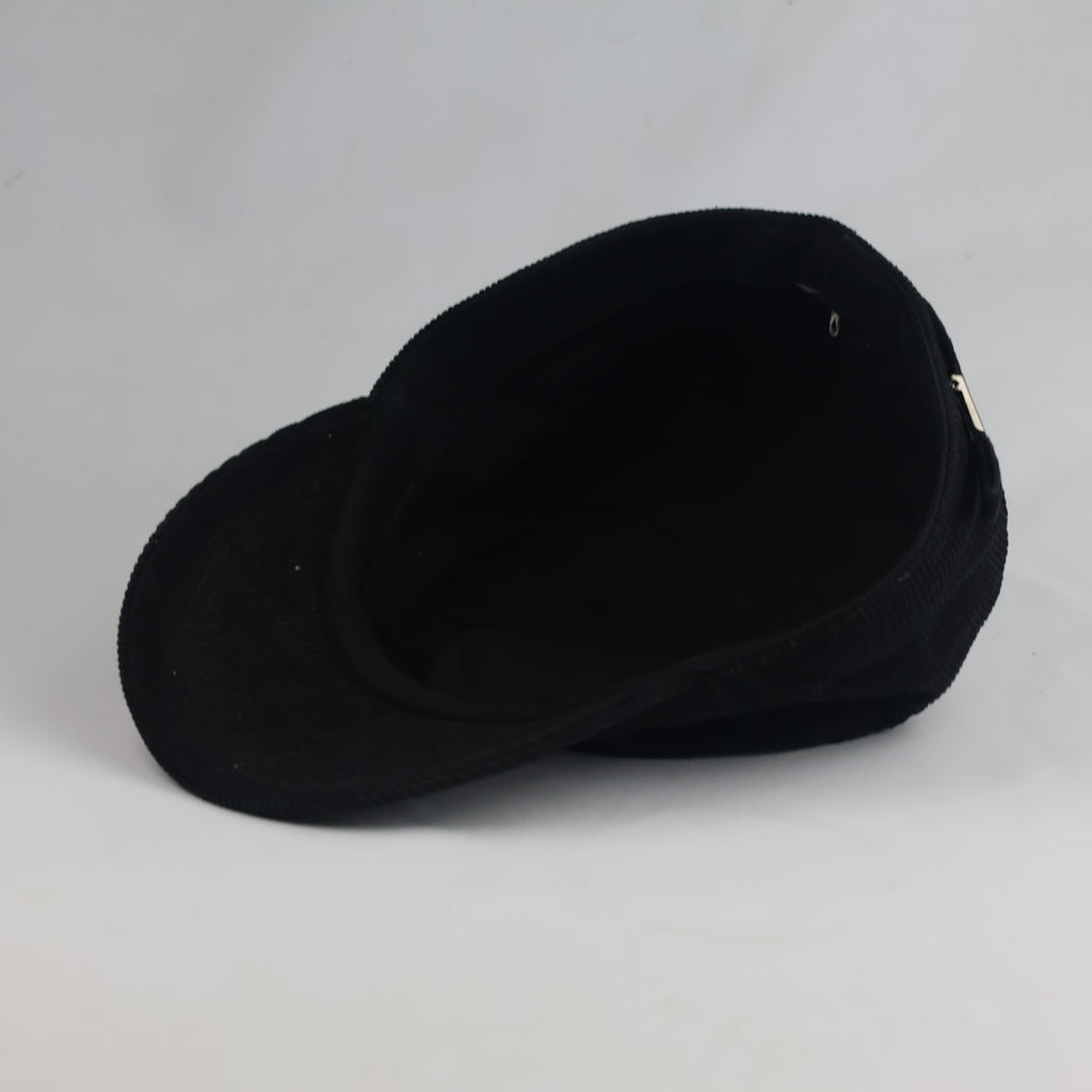 Thrifted Bickley & Mitchell Black Corduroy Cadet Cap (57-58cm) | 10658