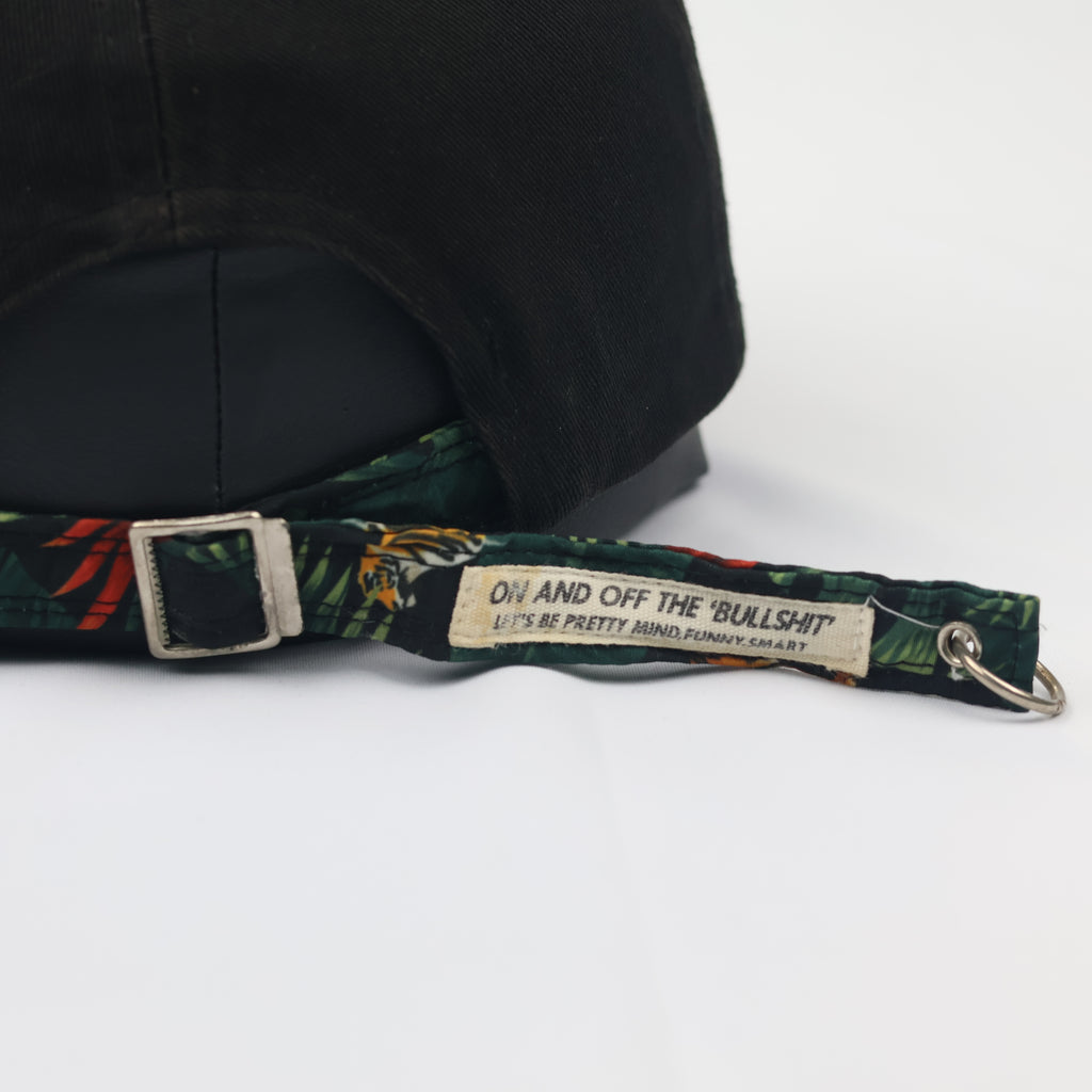 Loevenich Street Style "GUAVA" Thrifted Hat – Black Cap with Pierced Brim Detail