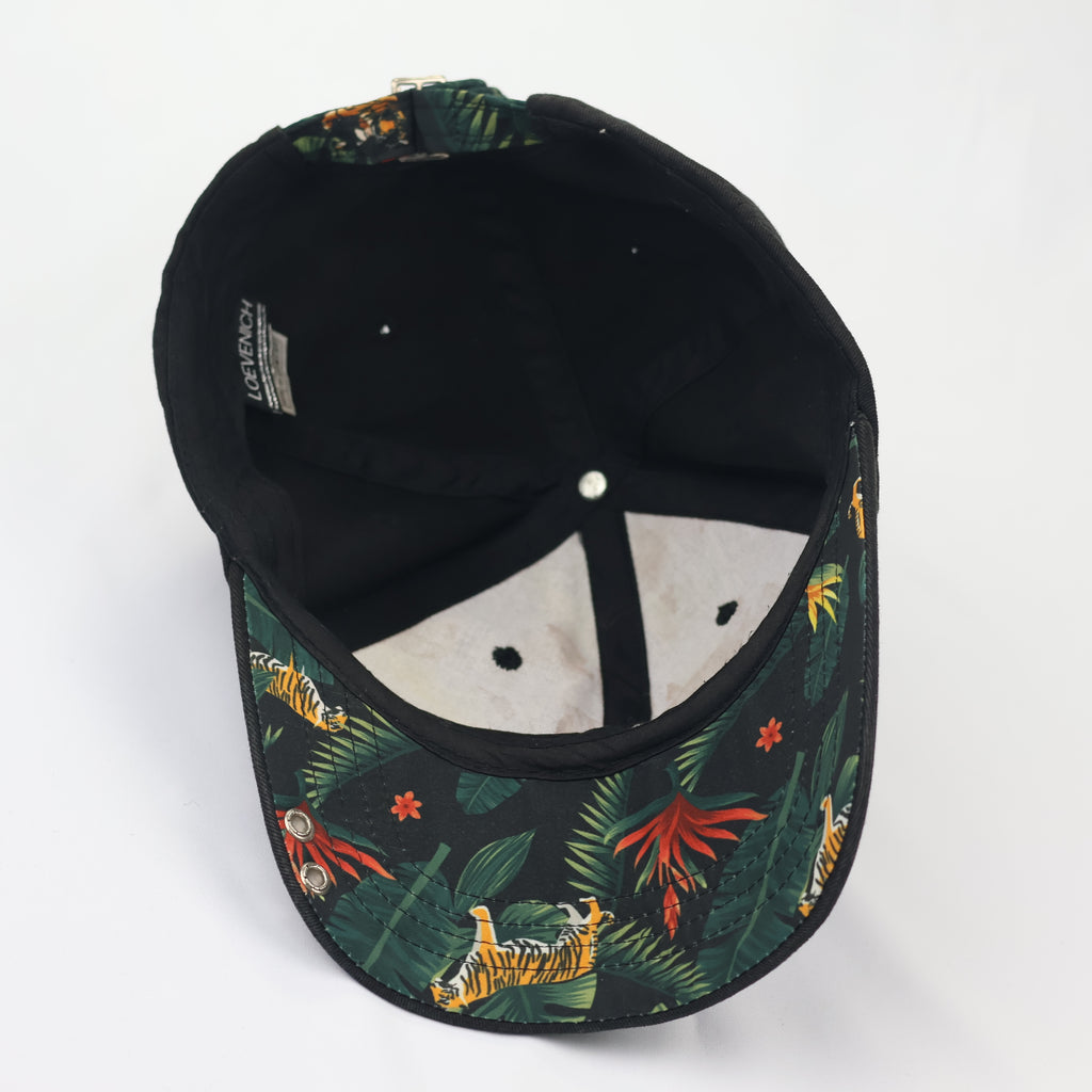 Loevenich Street Style "GUAVA" Thrifted Hat – Black Cap with Pierced Brim Detail