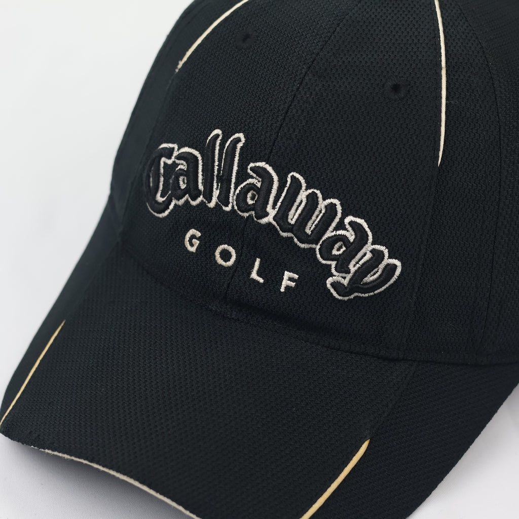 Callaway Golf X Series Thrifted Performance Cap – Black Micro-Mesh Sports Hat