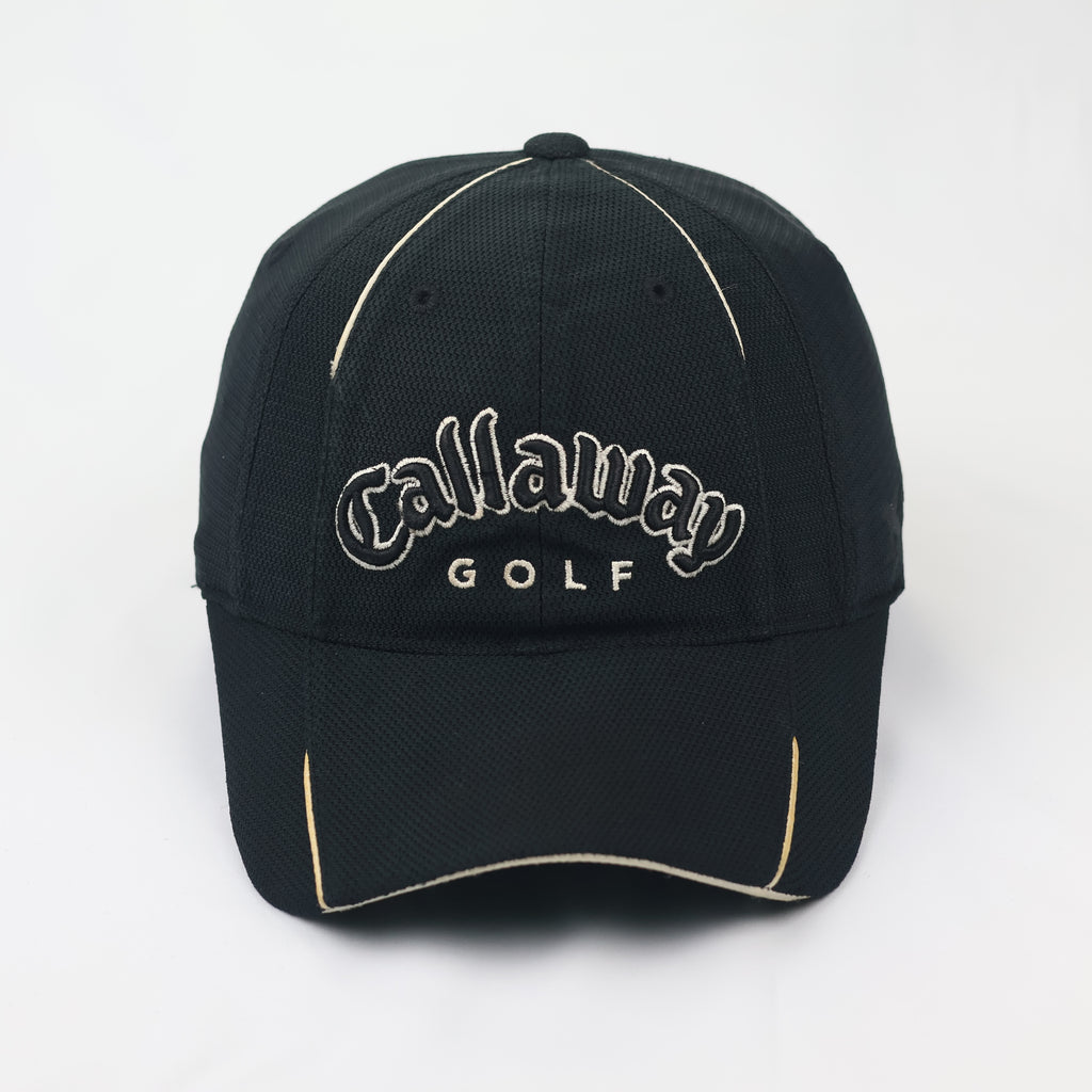 Callaway Golf X Series Thrifted Performance Cap – Black Micro-Mesh Sports Hat