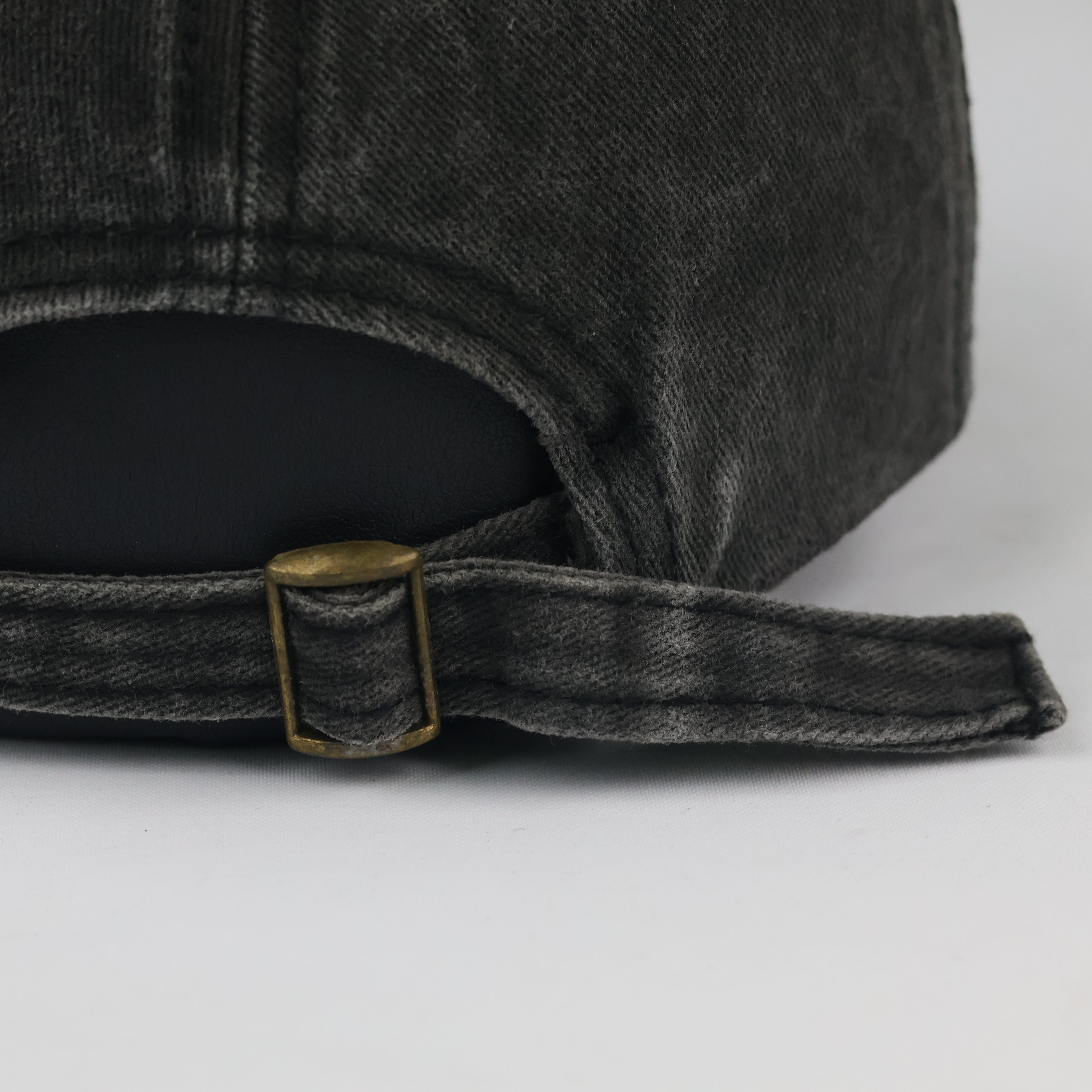 Retro Brooklyn Embroidered Graphic Cap - Acid Wash Charcoal Sport Hat