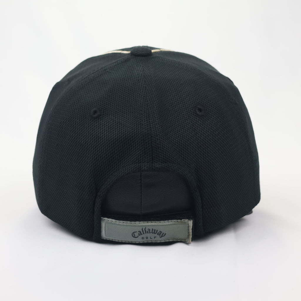 Callaway Golf X Series Thrifted Performance Cap – Black Micro-Mesh Sports Hat