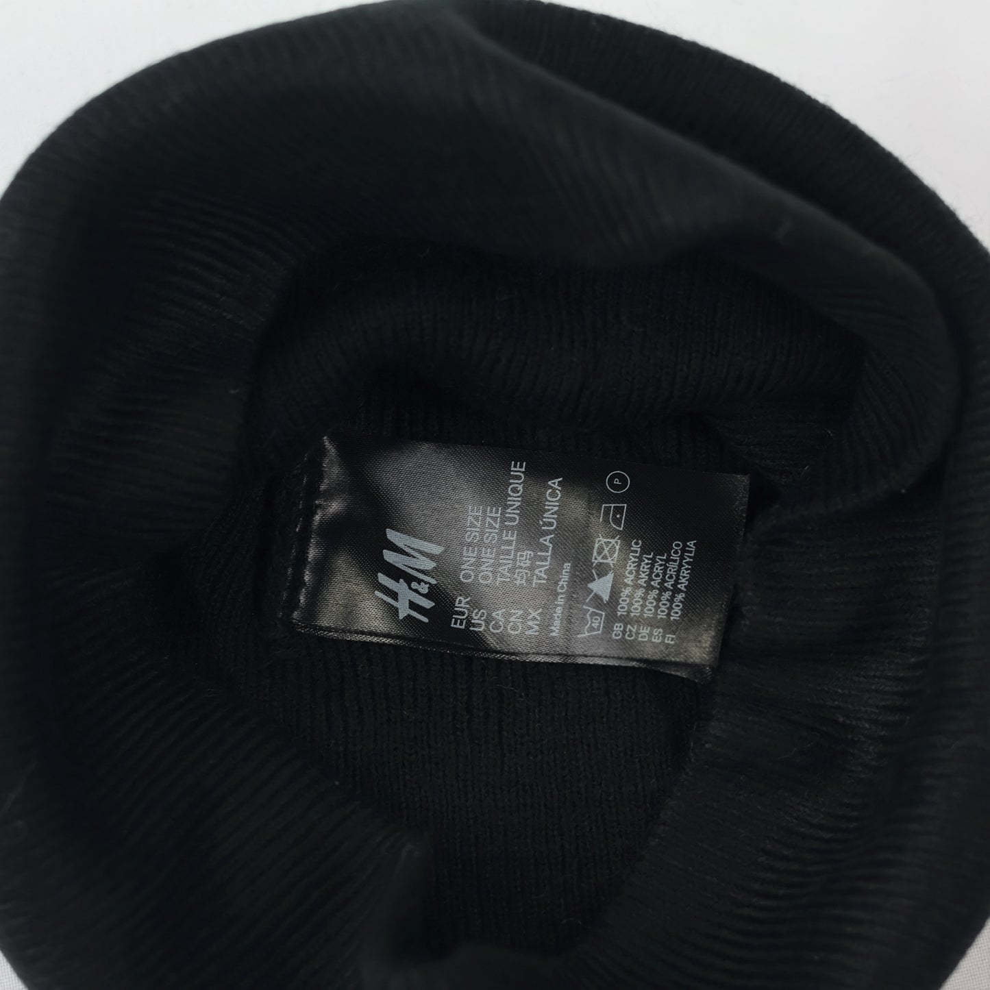 H&M Basic Black Slouchy Beanie | Fine Knit Winter Hat | Unisex Essential