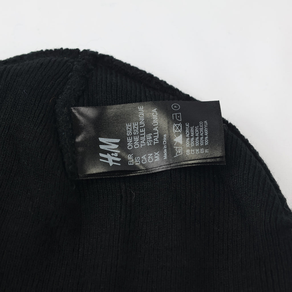 H&M Basic Black Slouchy Beanie | Fine Knit Winter Hat | Unisex Essential