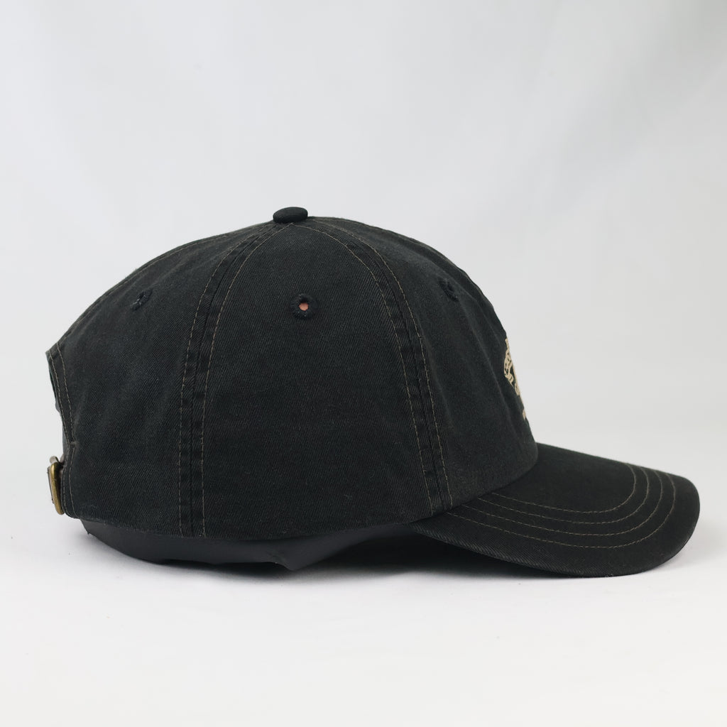 Vintage Double RL Ralph Lauren Baseball Cap - Distressed Black Sportswear Hat