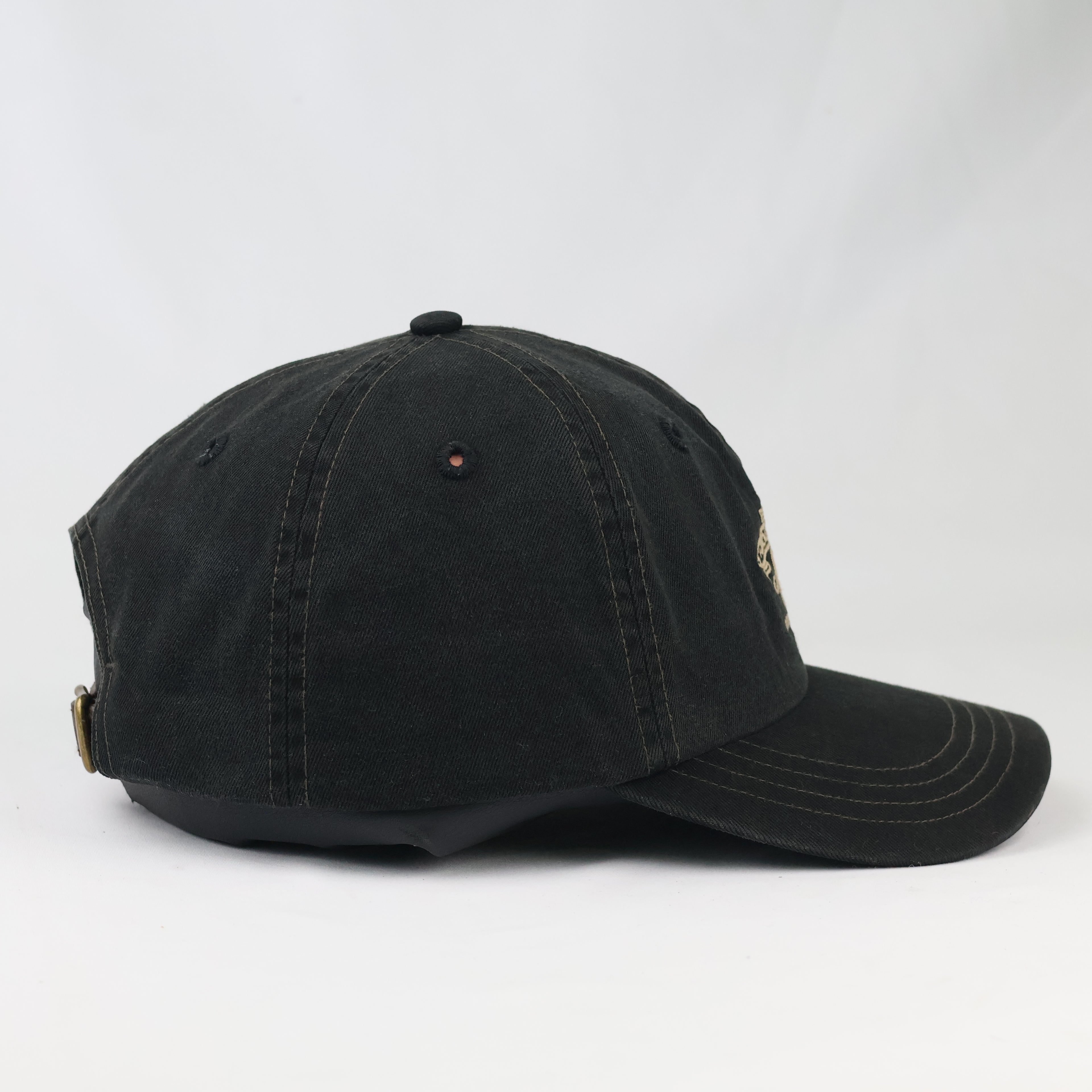 Vintage Double RL Ralph Lauren Baseball Cap - Distressed Black Sportswear Hat
