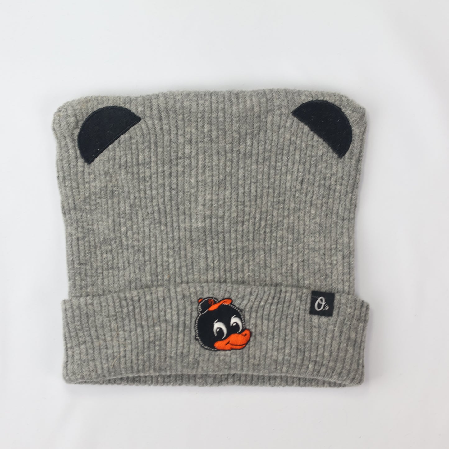 MLB Korea "Cat Ear" Beanie | Grey Baltimore Orioles Knit Hat | K-Pop Style