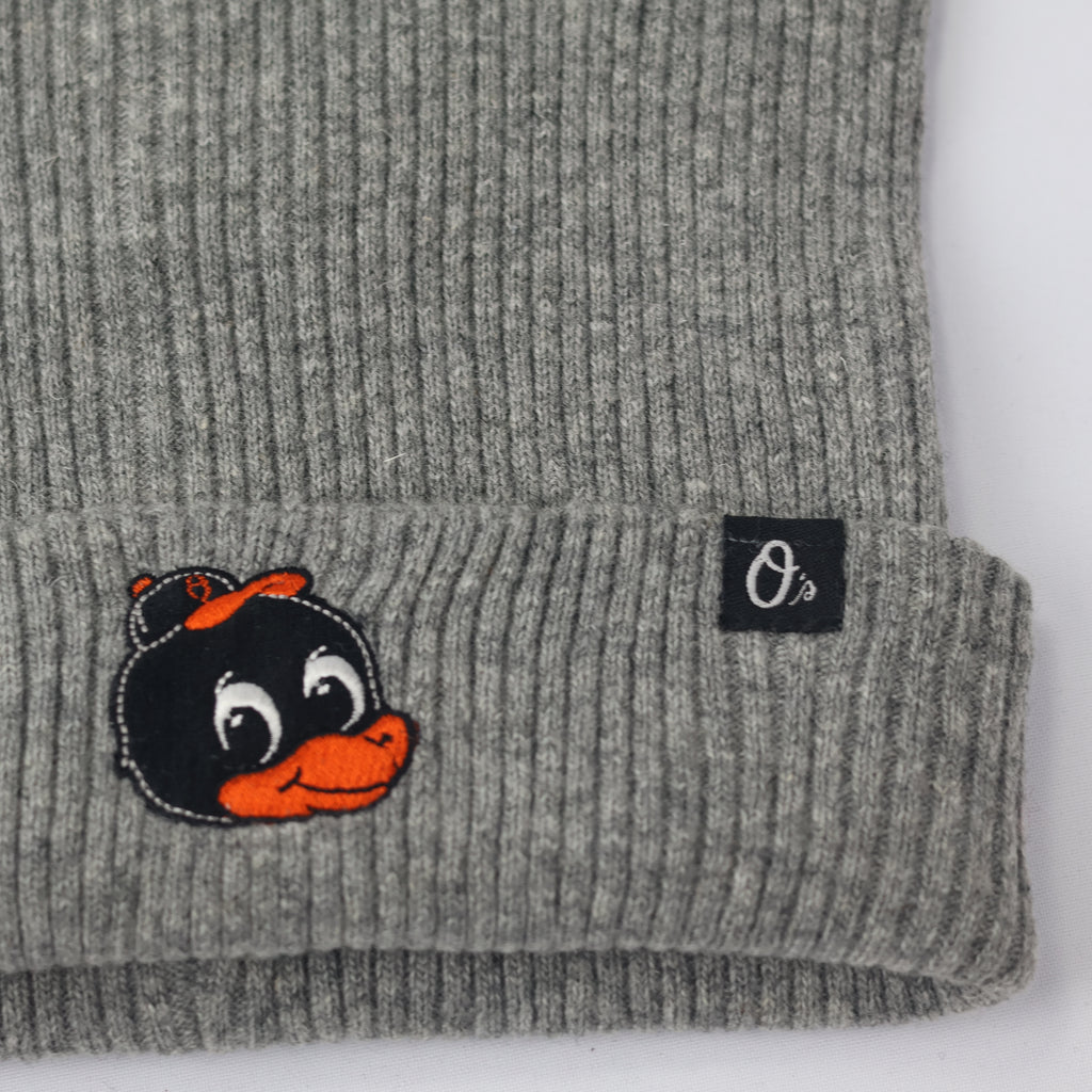MLB Korea "Cat Ear" Beanie | Grey Baltimore Orioles Knit Hat | K-Pop Style