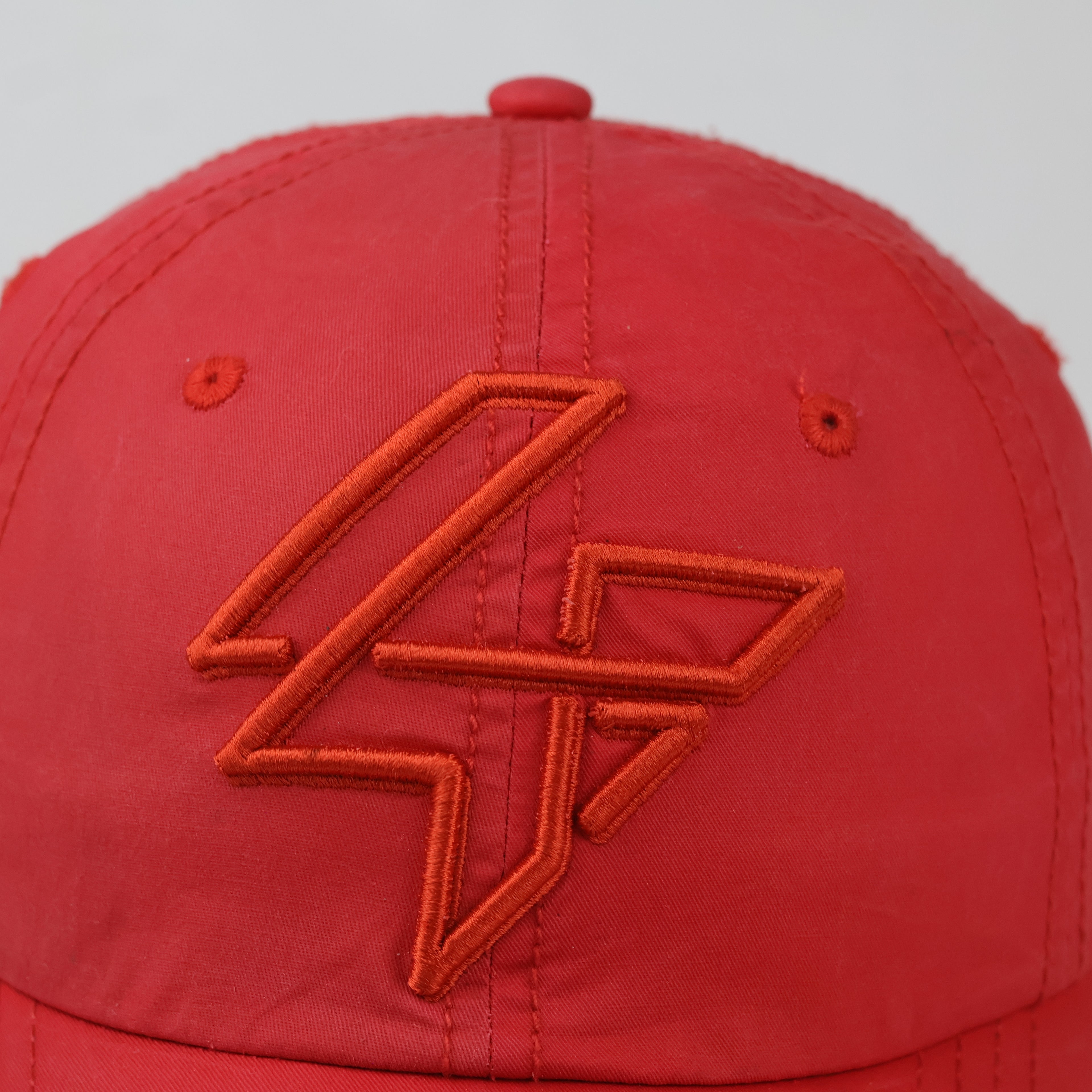 Official 4F Embroidered Sport Cap | Thrifted Vibrant Red Baseball Hat