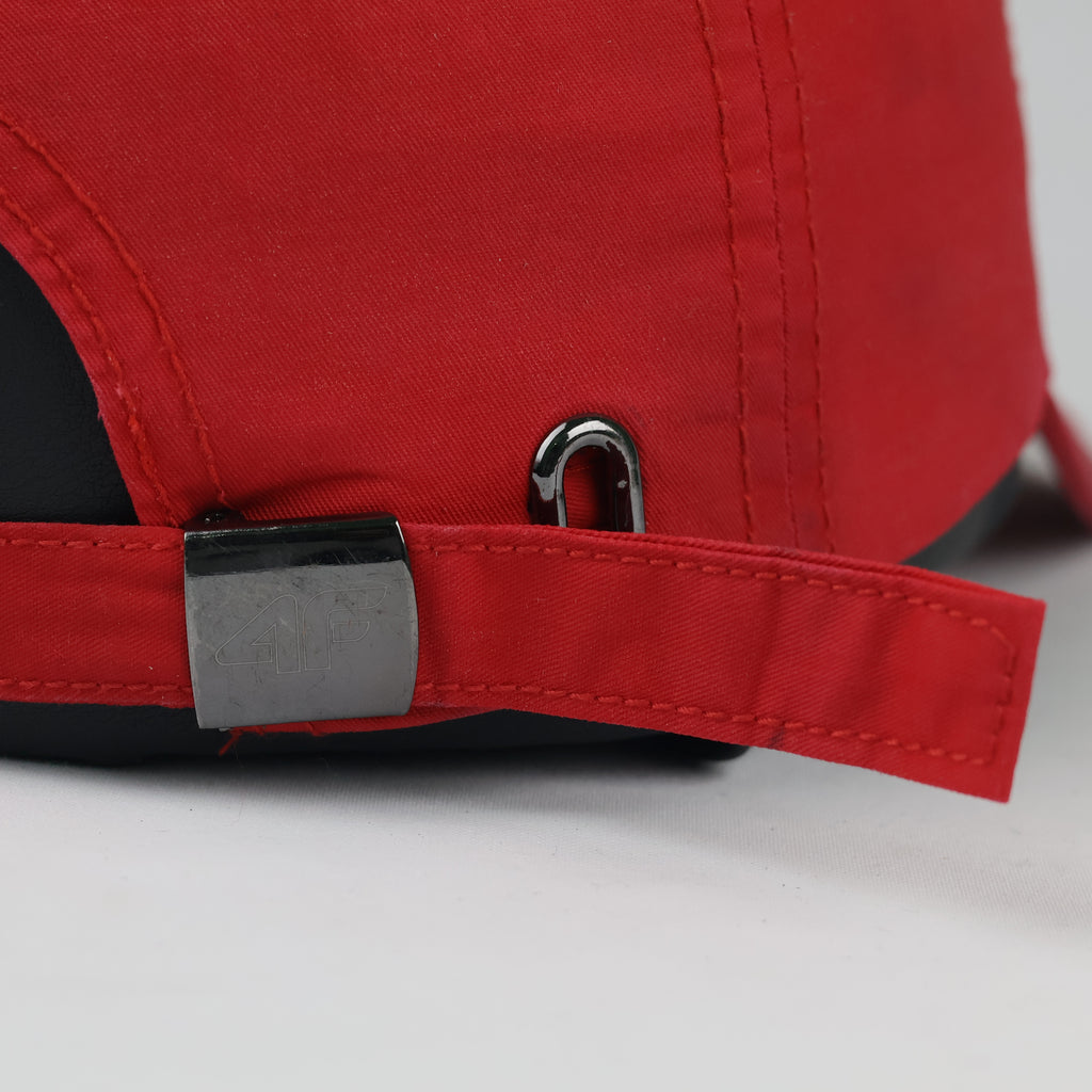 Official 4F Embroidered Sport Cap | Thrifted Vibrant Red Baseball Hat
