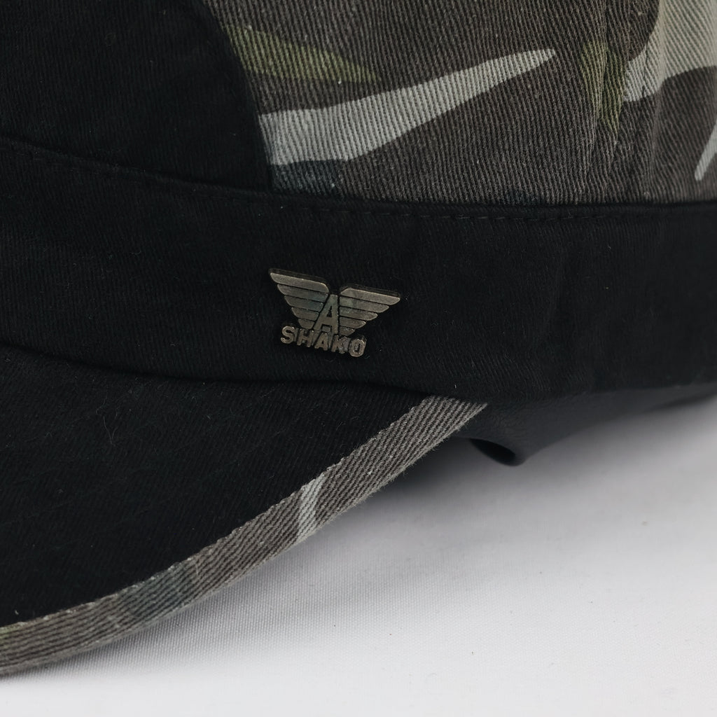 Vintage Shako Camo Army Cadet Cap - Black & Woodland Patrol Hat