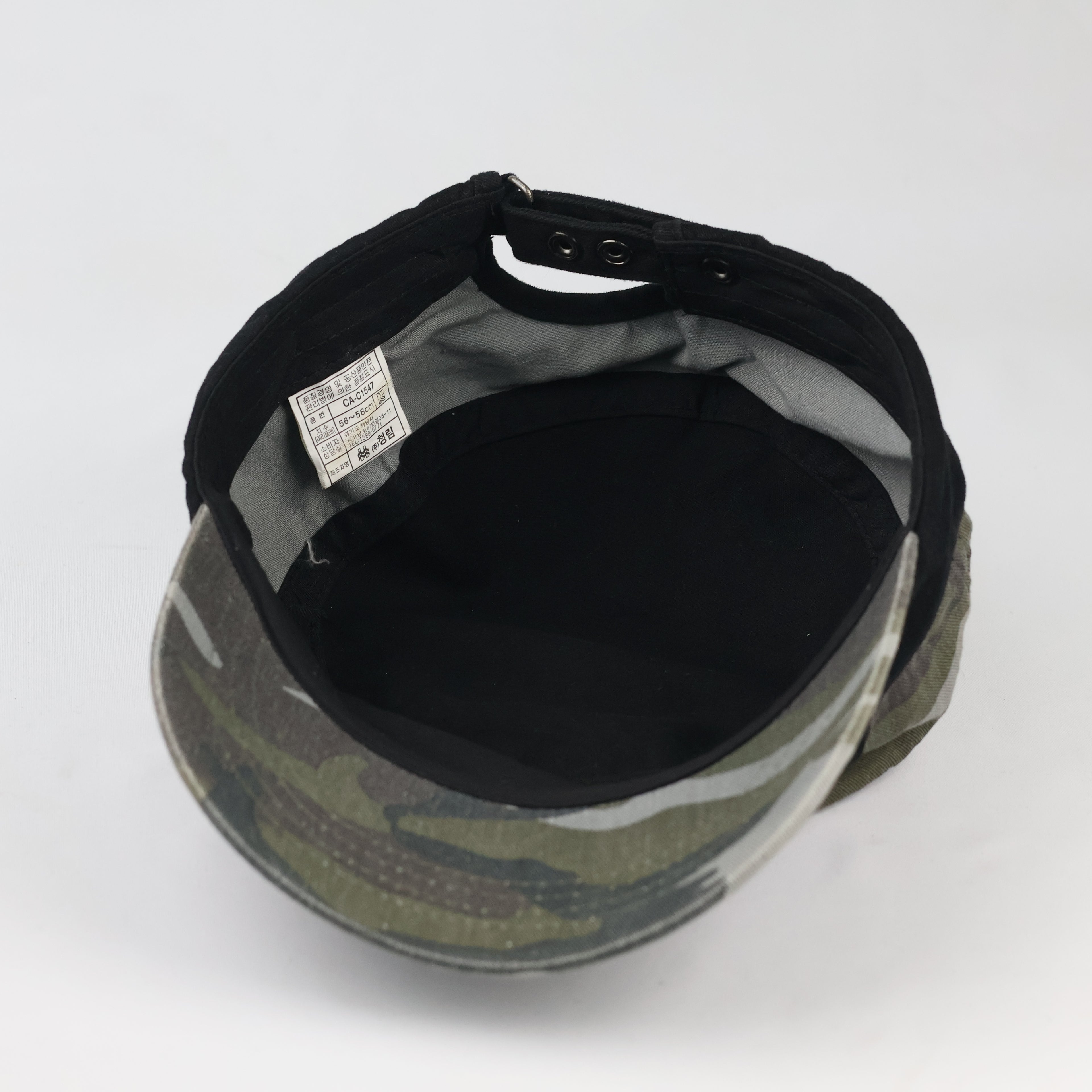 Vintage Shako Camo Army Cadet Cap - Black & Woodland Patrol Hat