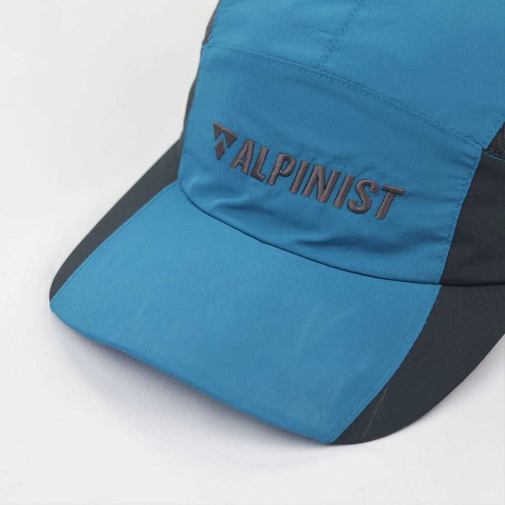 Alpinist Outdoor Technical Thrifted Running Cap – Blue & Grey Breathable Mesh Hat